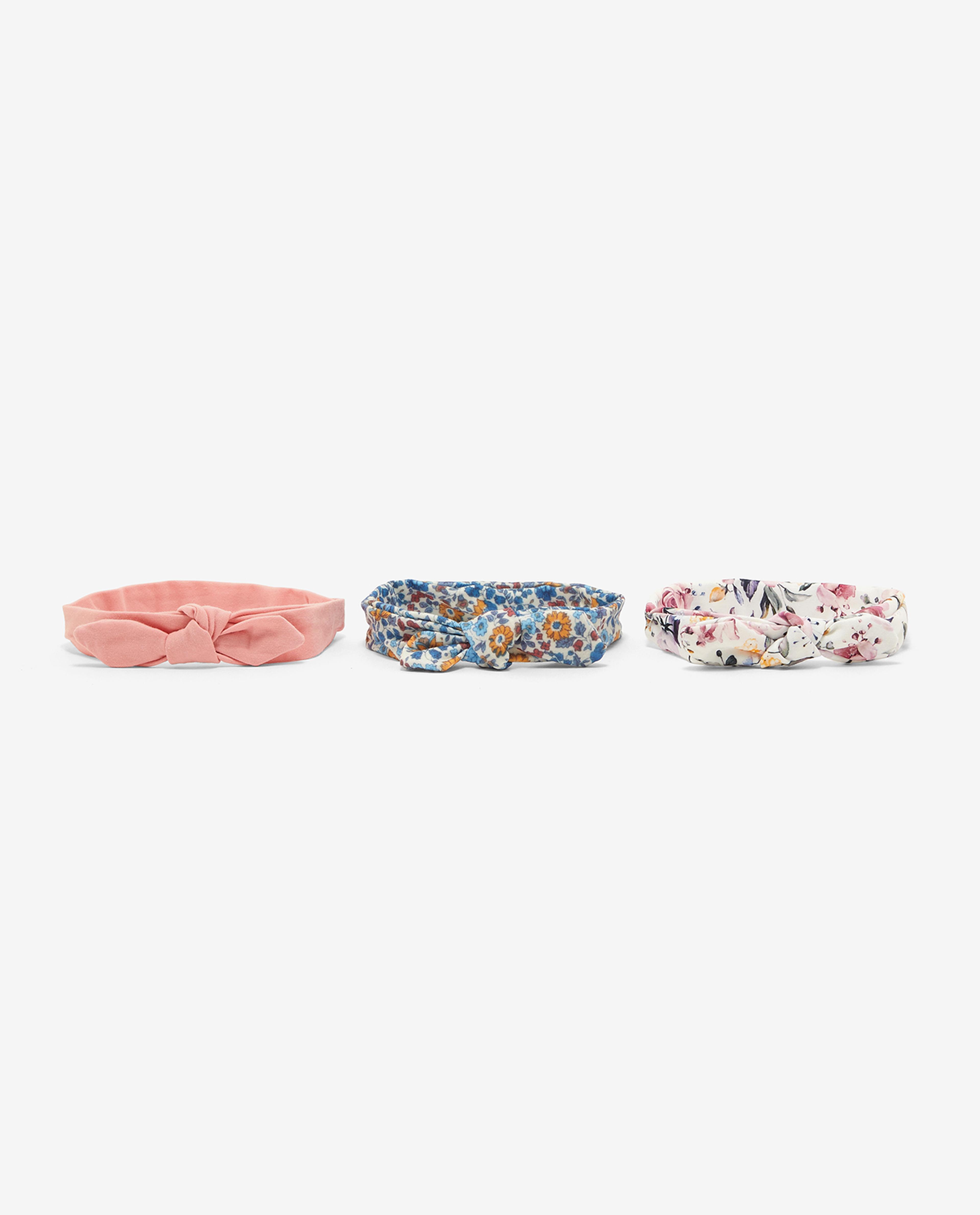 Pack of 3 Printed and Solid Headbands