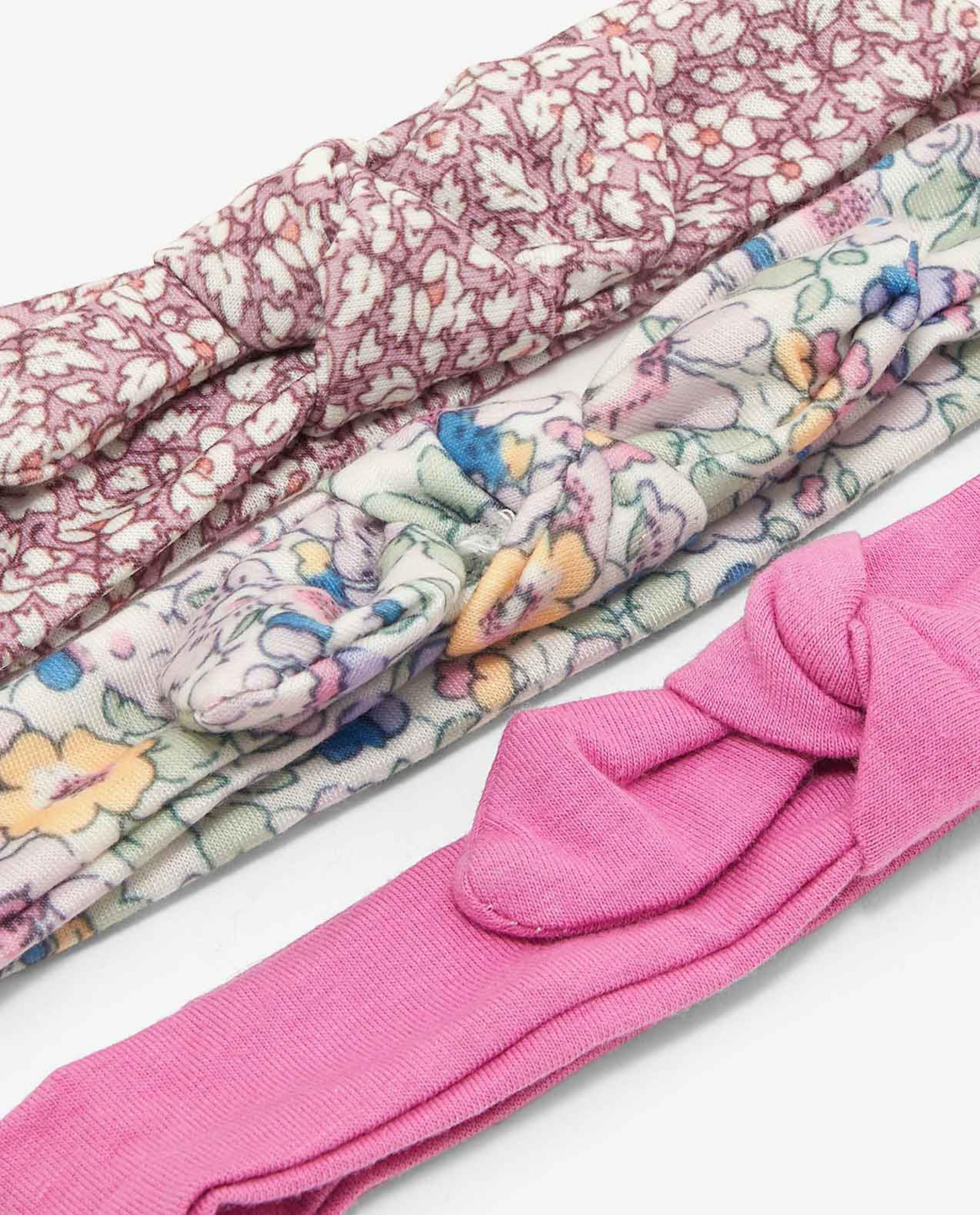 Pack of 3 Printed and Solid Headbands