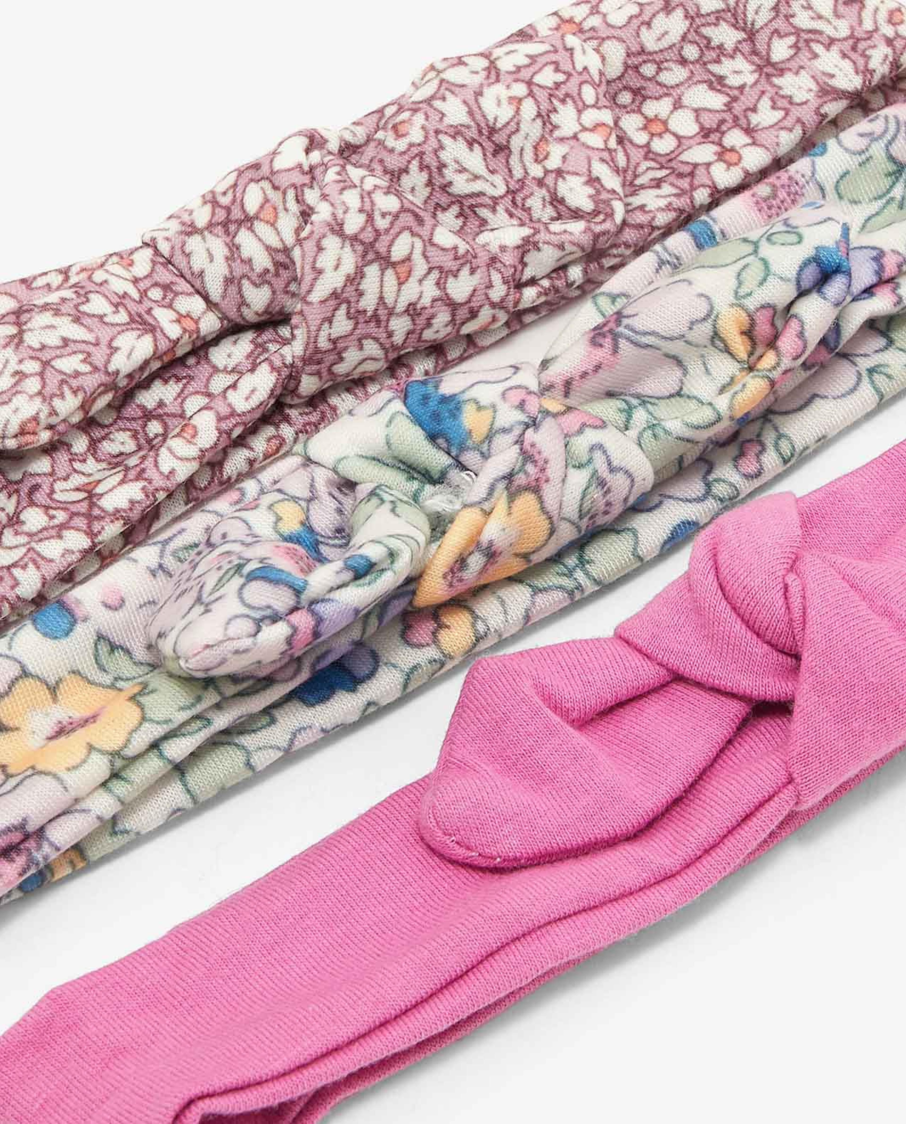 Pack of 3 Printed and Solid Headbands