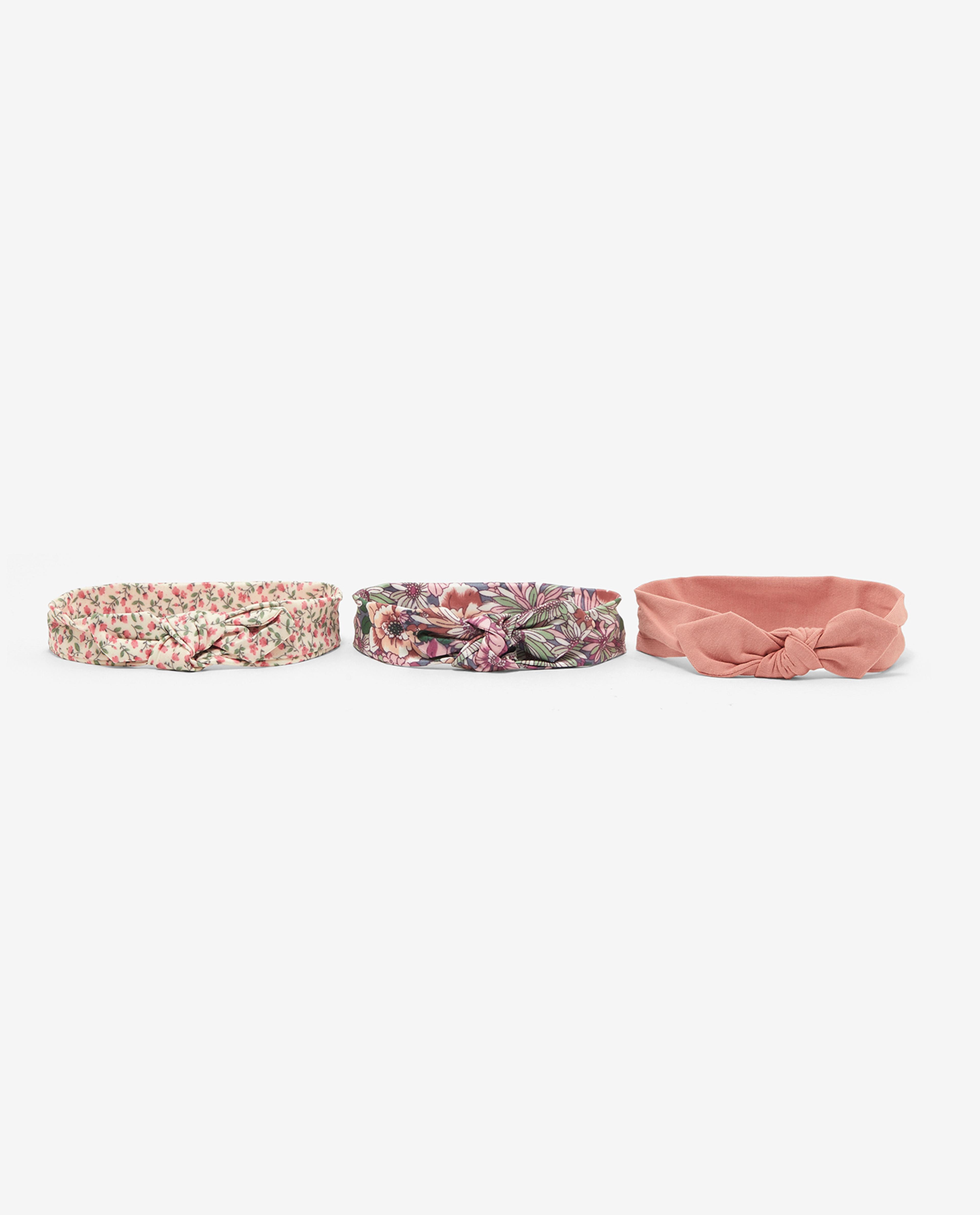 Pack of 3 Printed and Solid Headbands