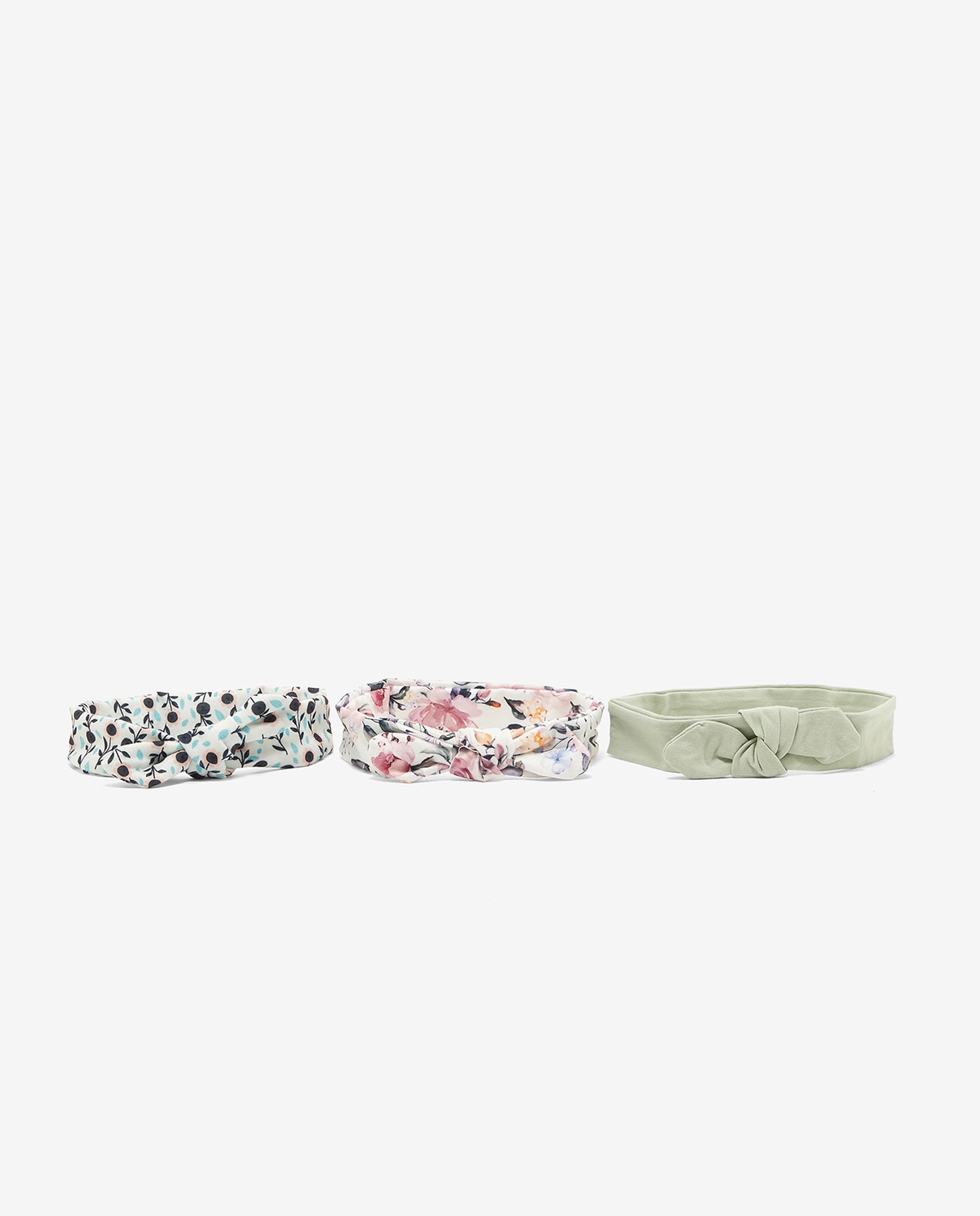 Pack of 3 Printed and Solid Headbands