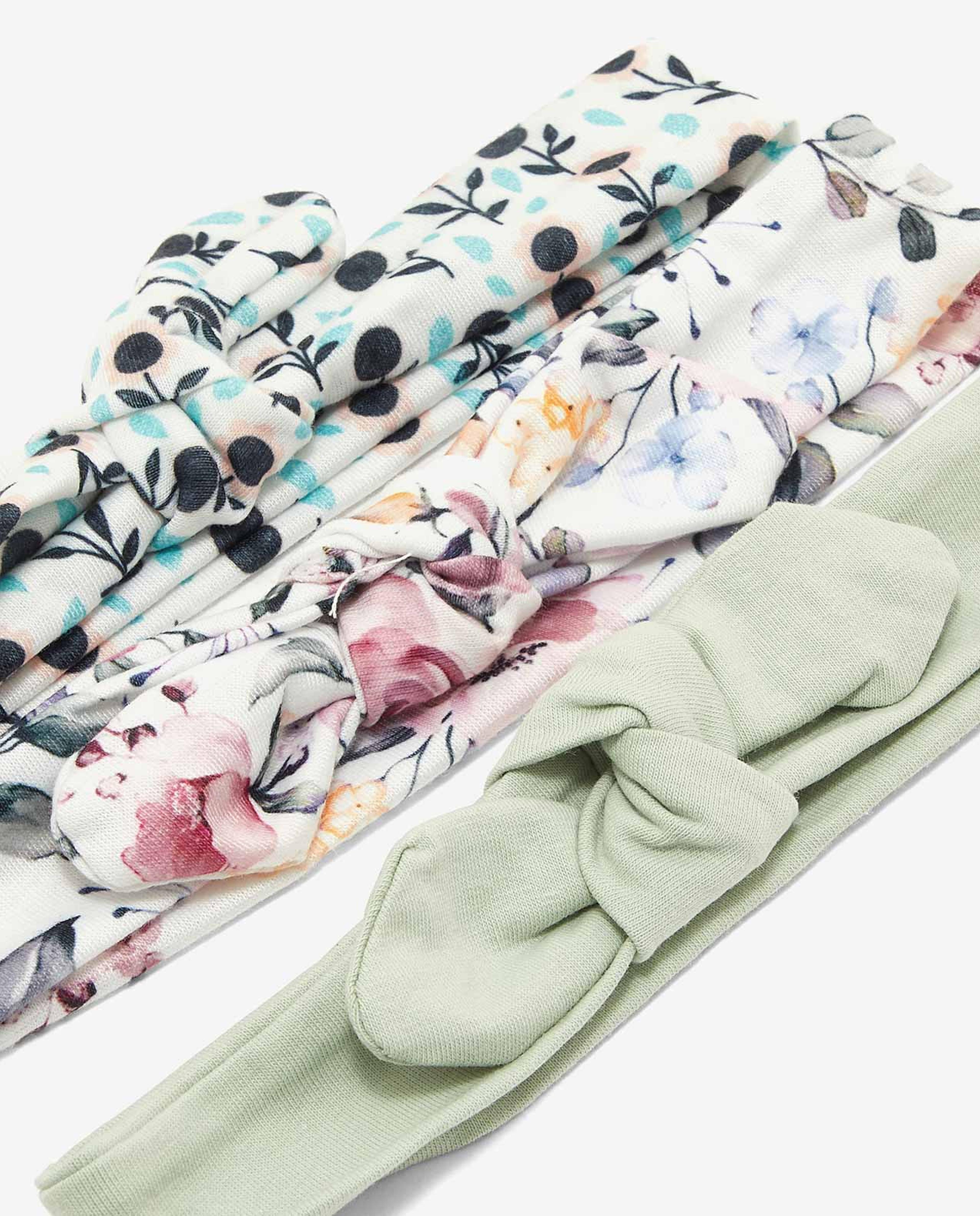 Pack of 3 Printed and Solid Headbands