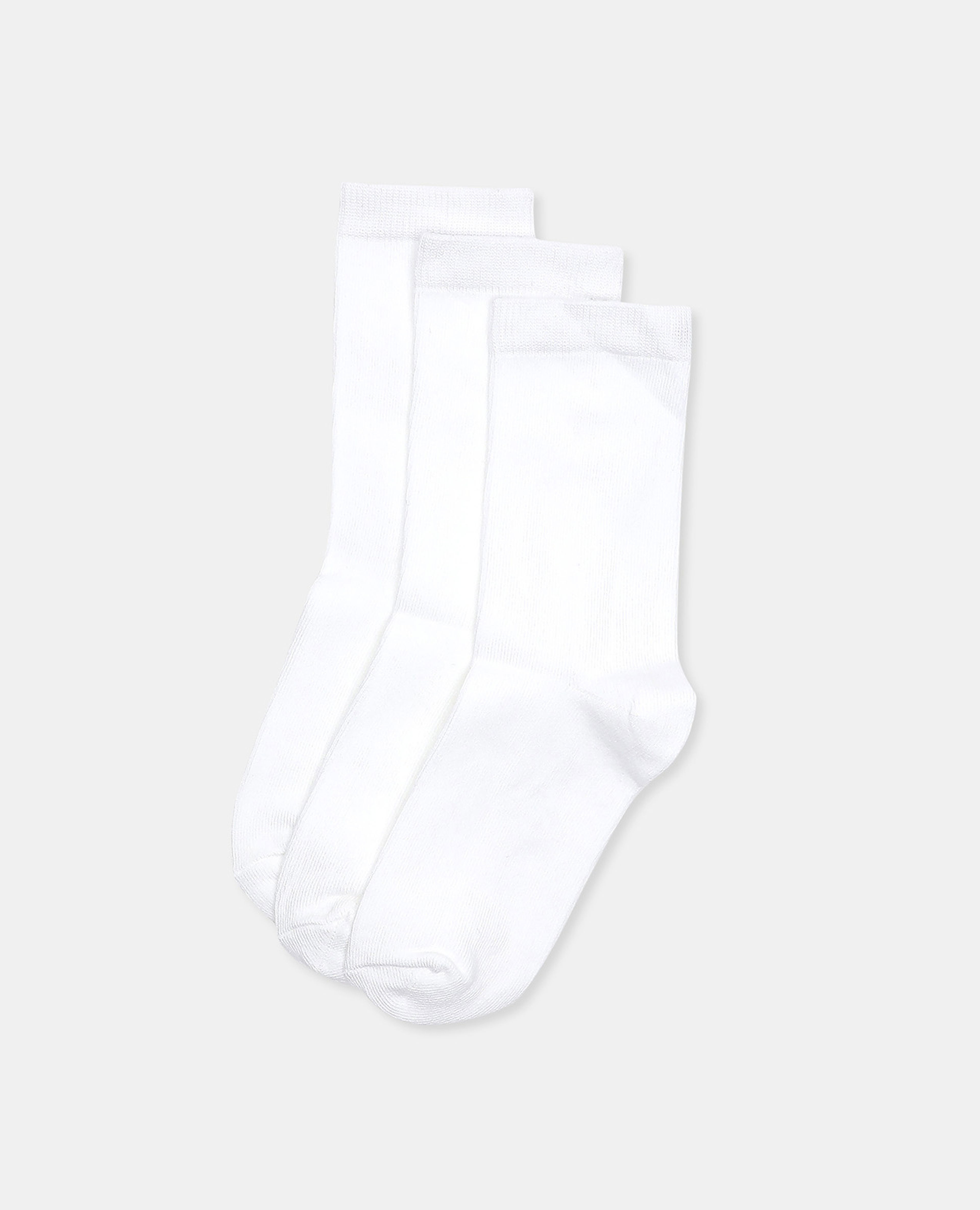 Pack of 3 - Solid Mid Calf Socks