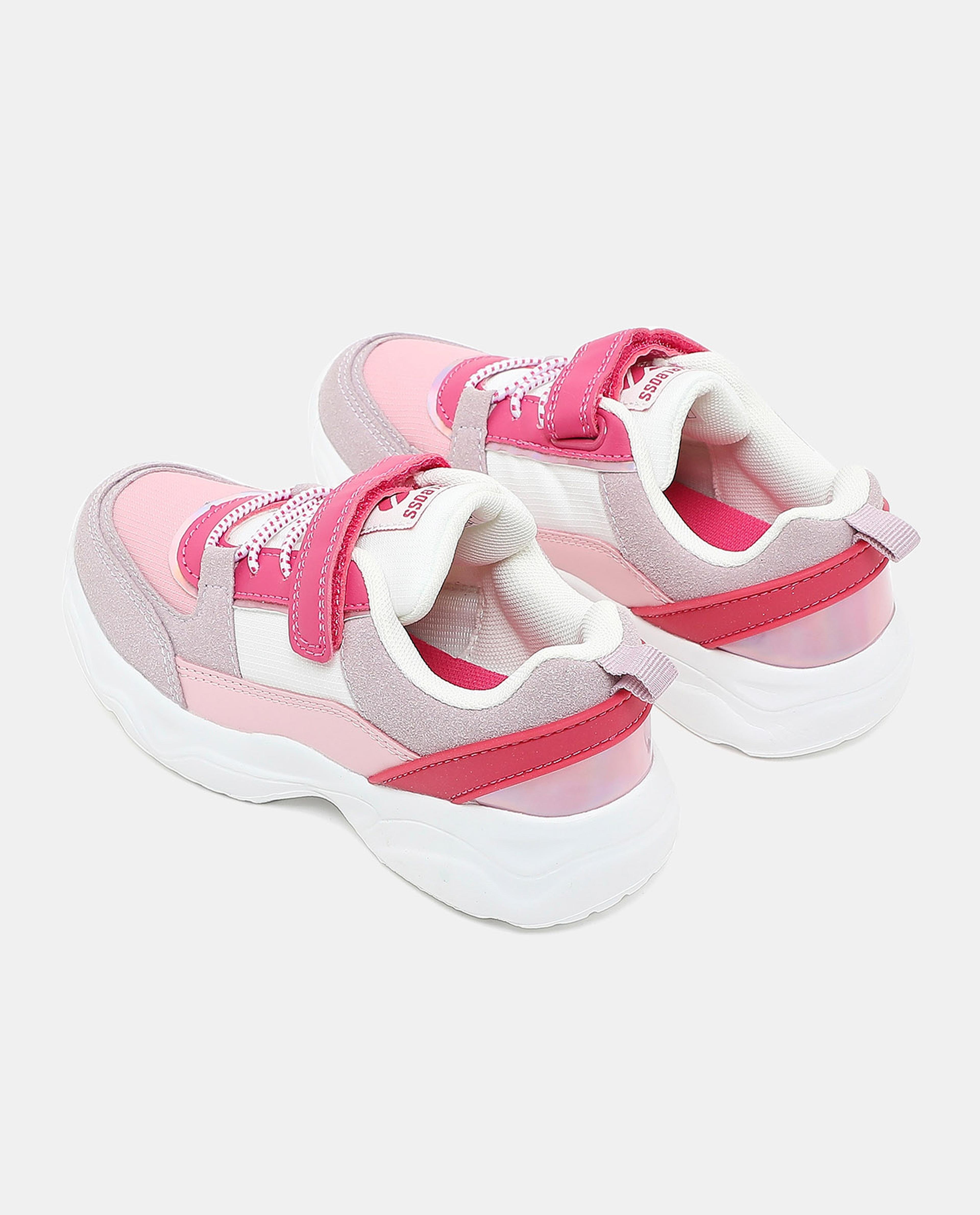 Color Block Sports Shoes with Velcro Closure