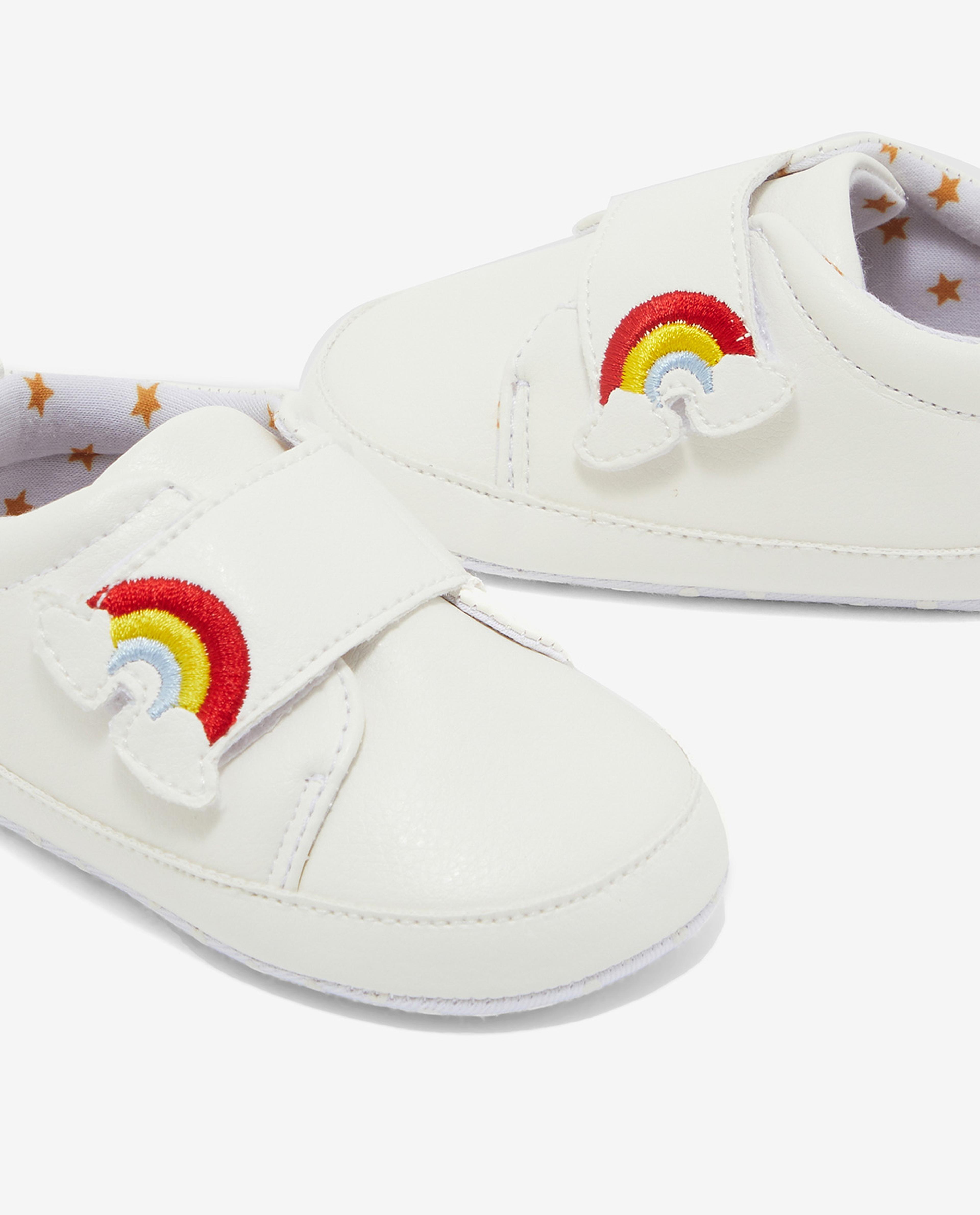 Embroidered Slip-On Booties