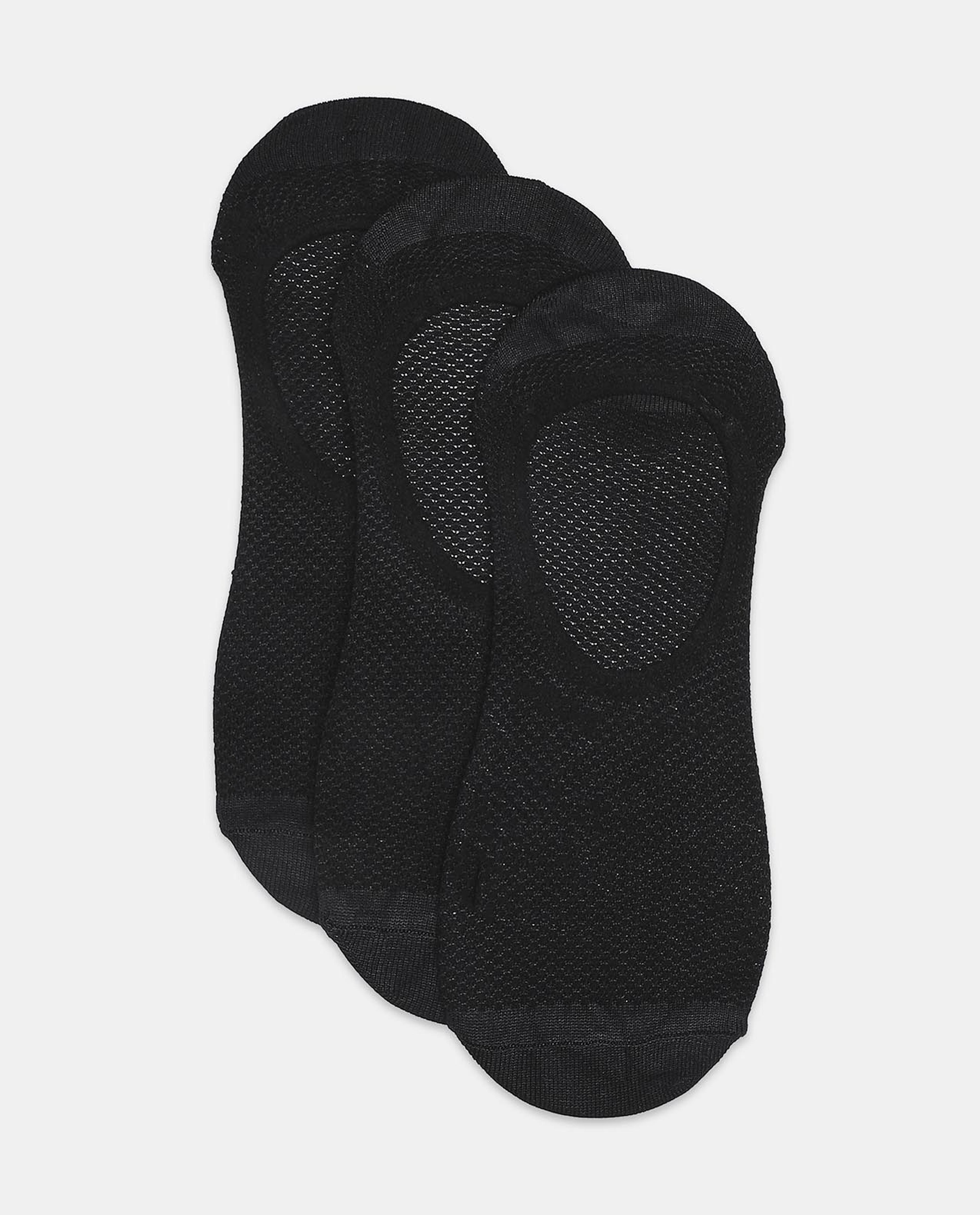 Pack Of 3 Solid Invisible Socks