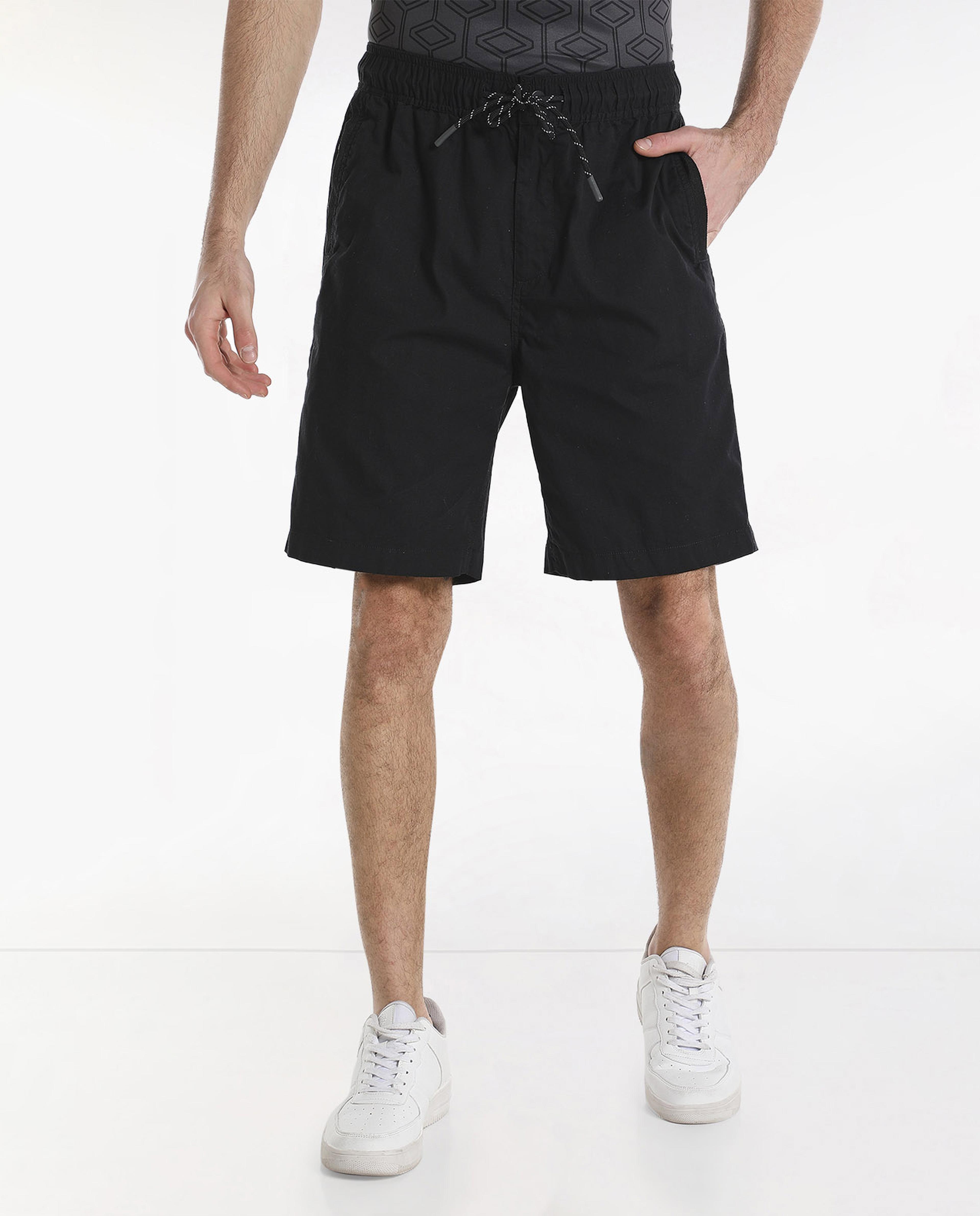 Regular Fit Casual Shorts with Drawstring Waist