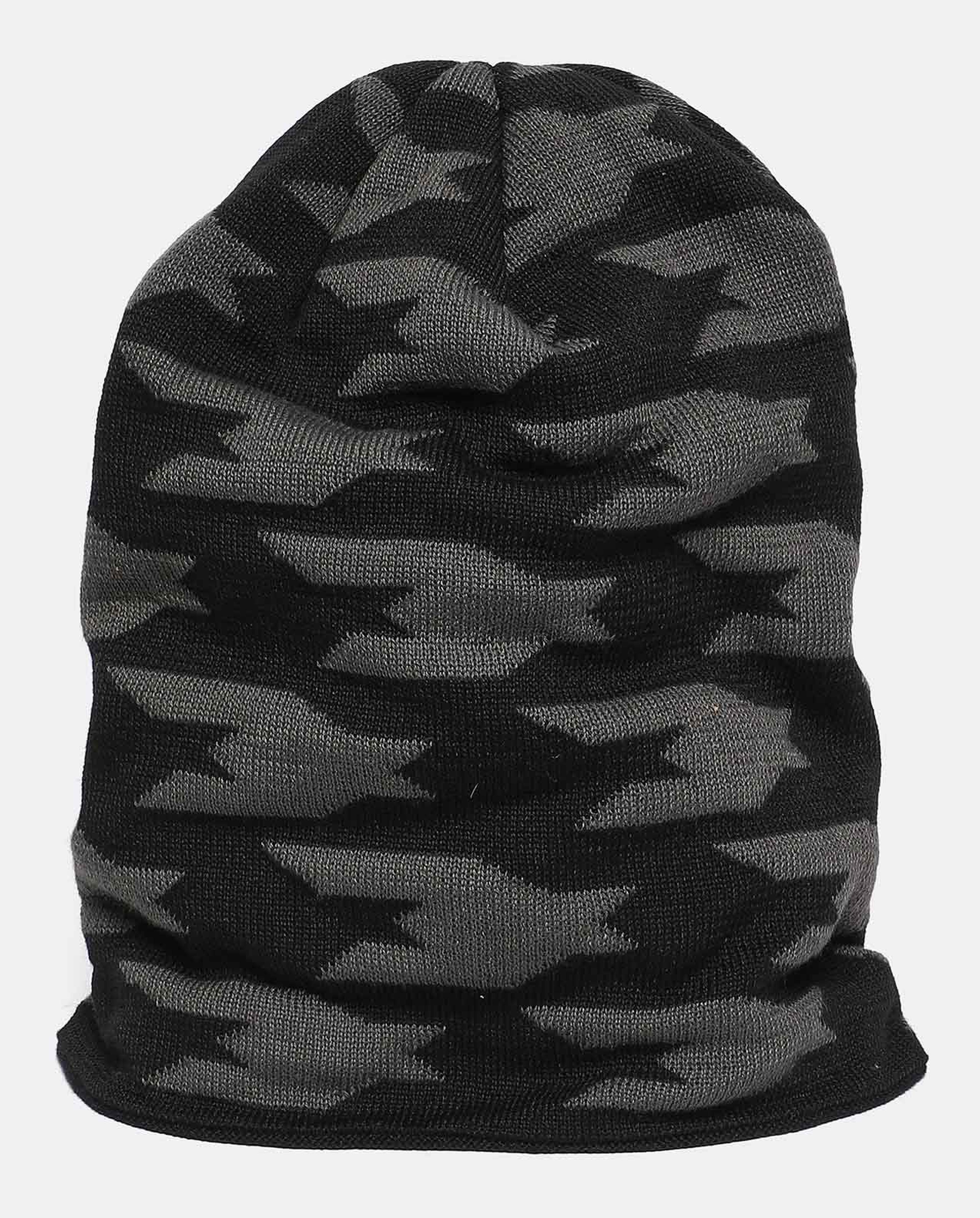 Geometric Design Knitted Beanie Cap