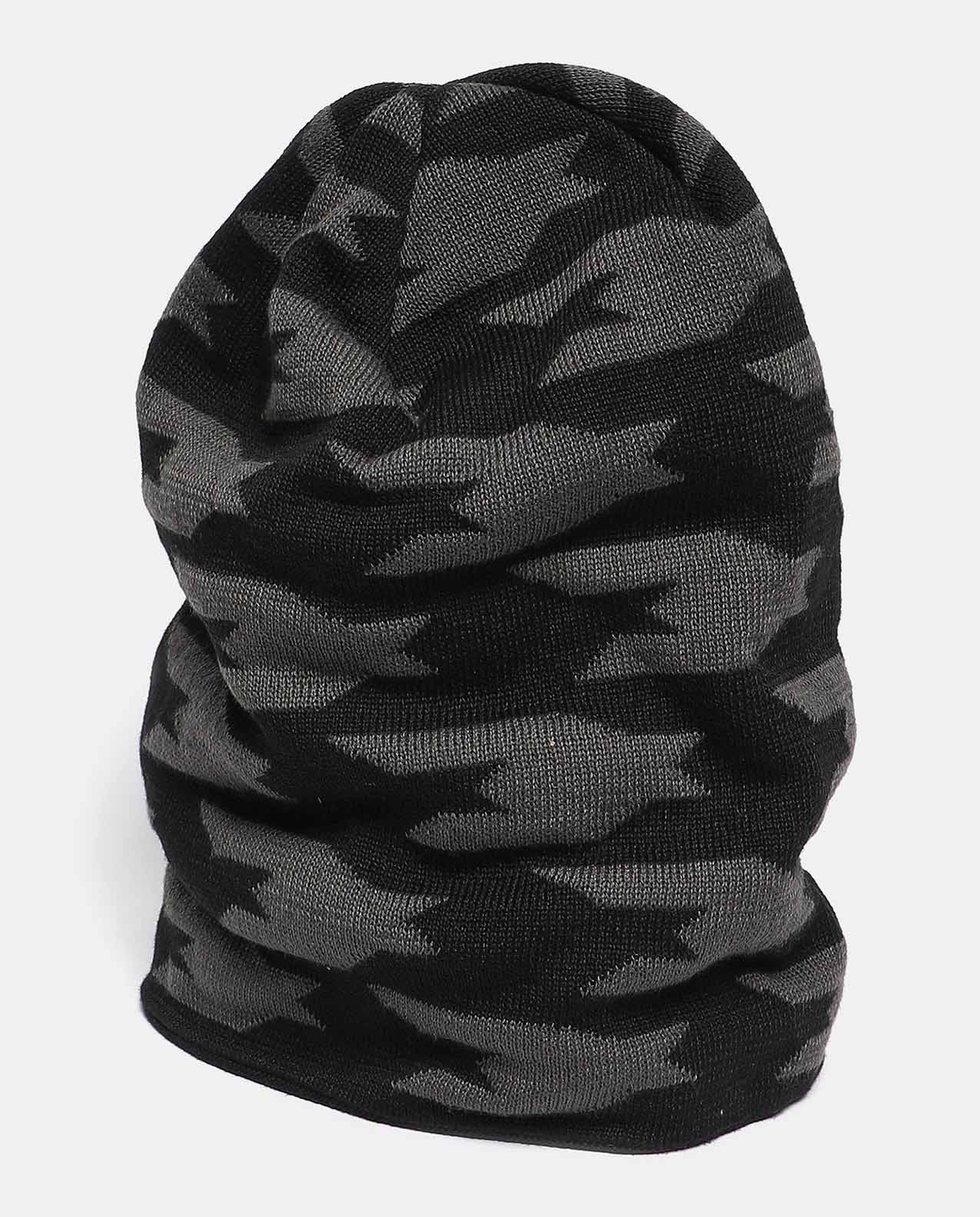 Geometric Design Knitted Beanie Cap