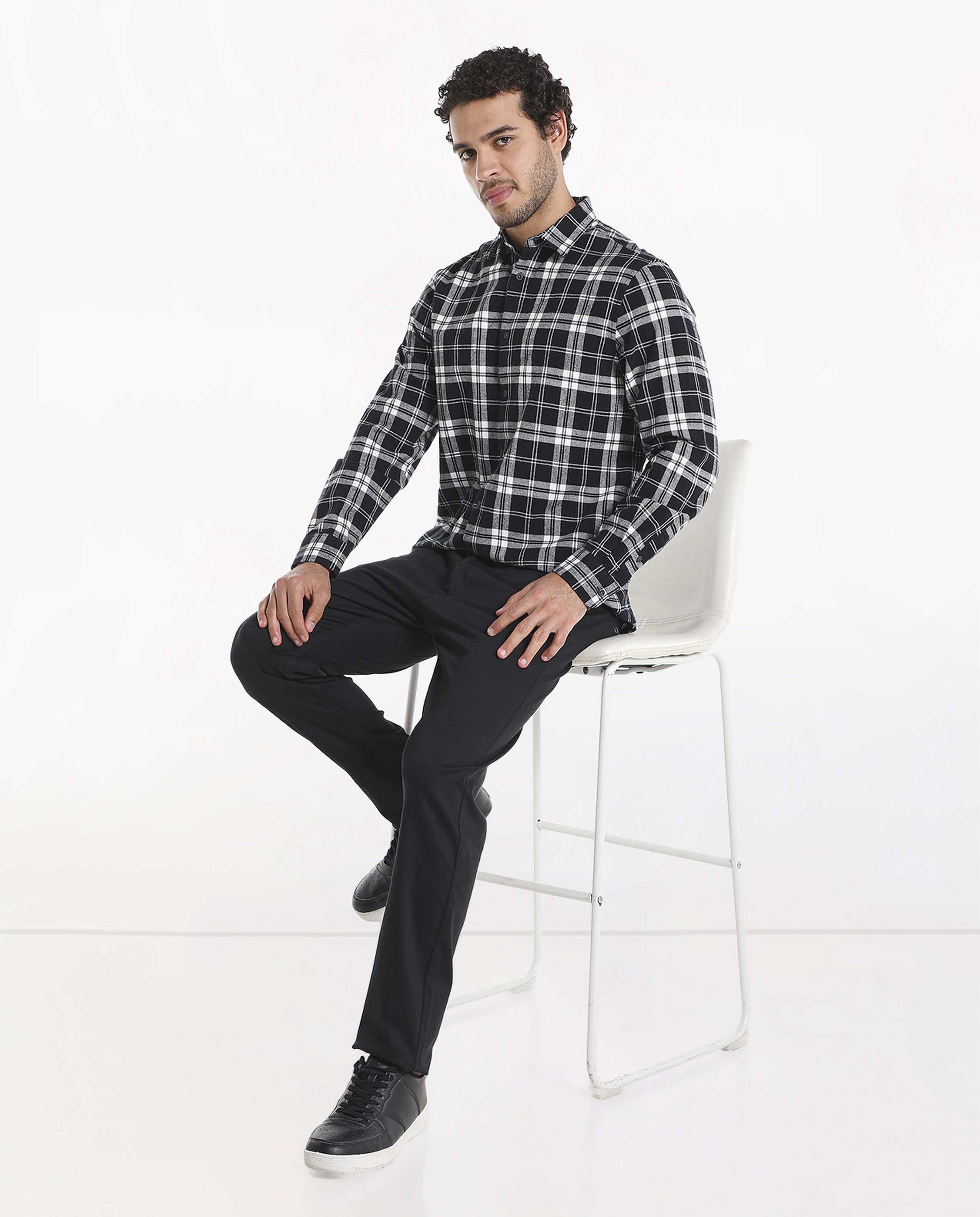 Checked Shirt with Long Sleeves