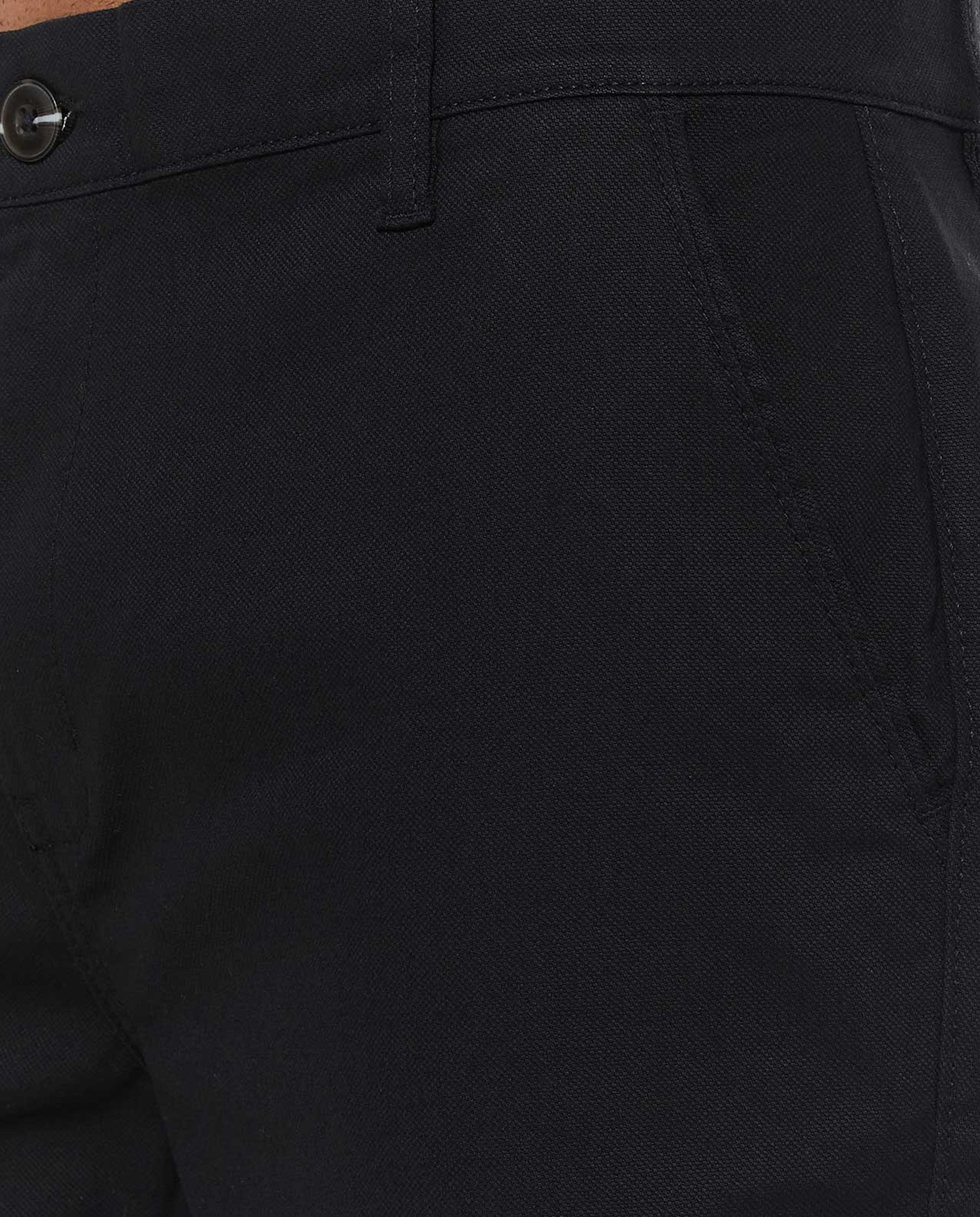 Solid Trousers with Button Closure