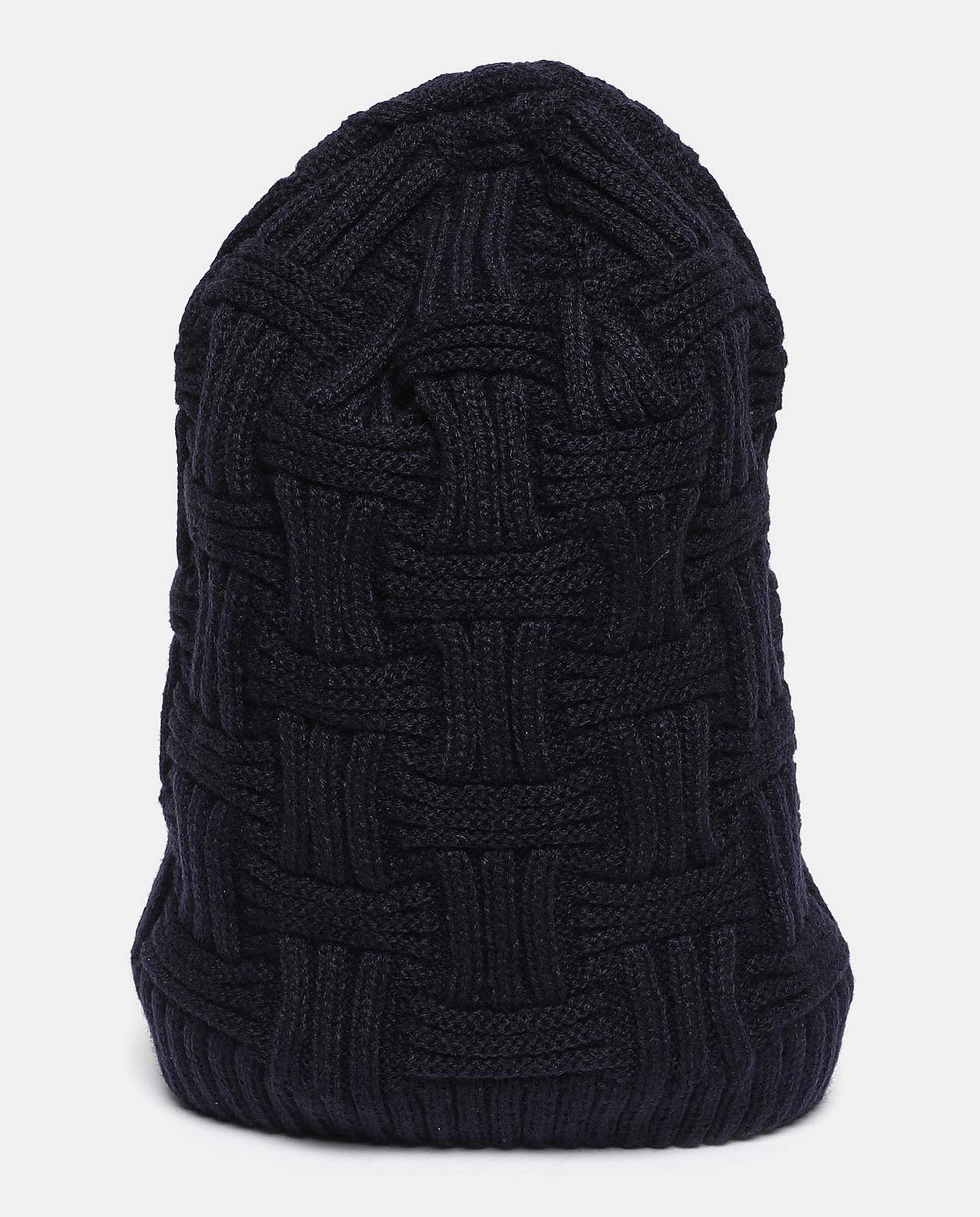 Self Design Knitted Beanie Cap