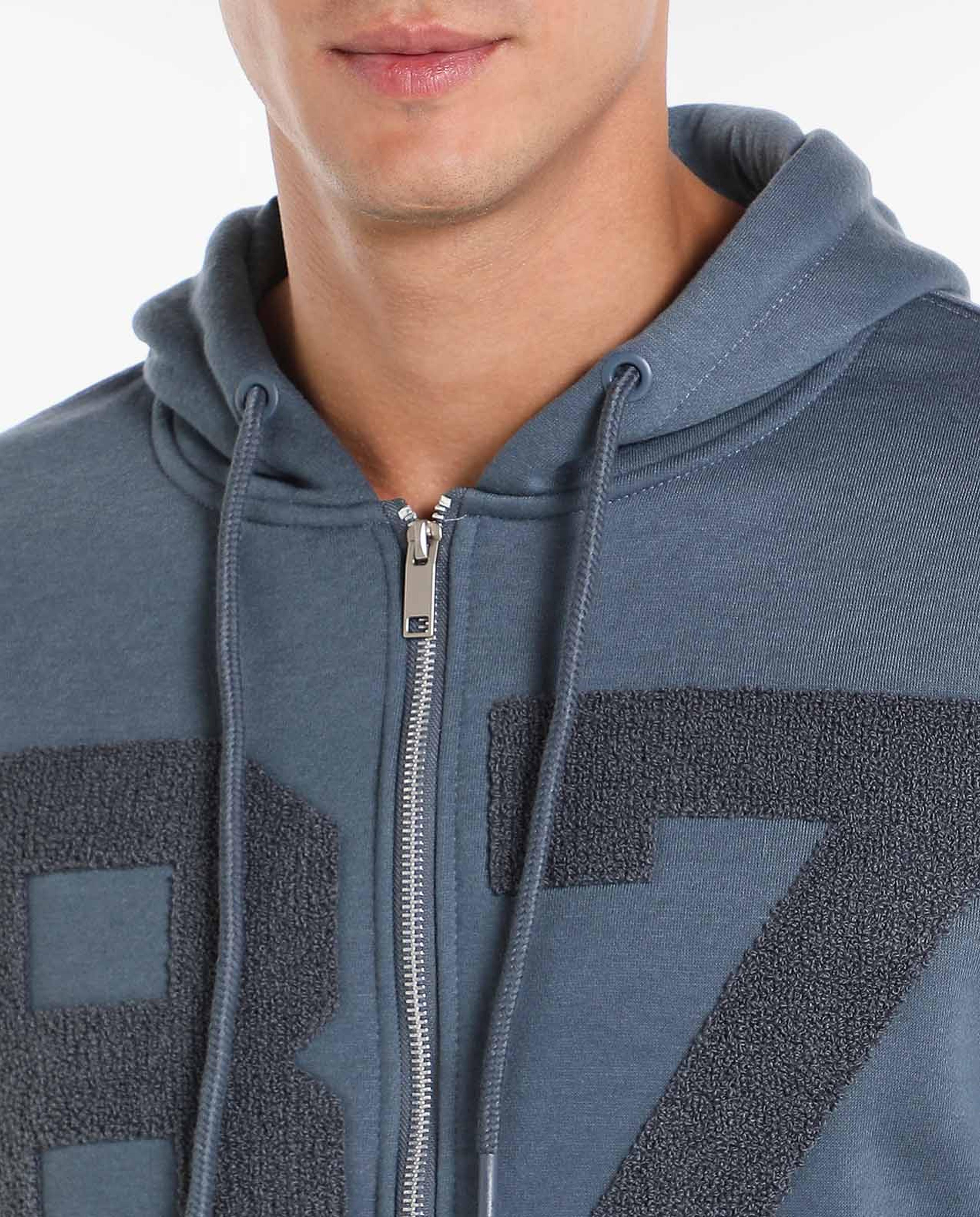 Printed Sweatshirt with Hood and Long Sleeves