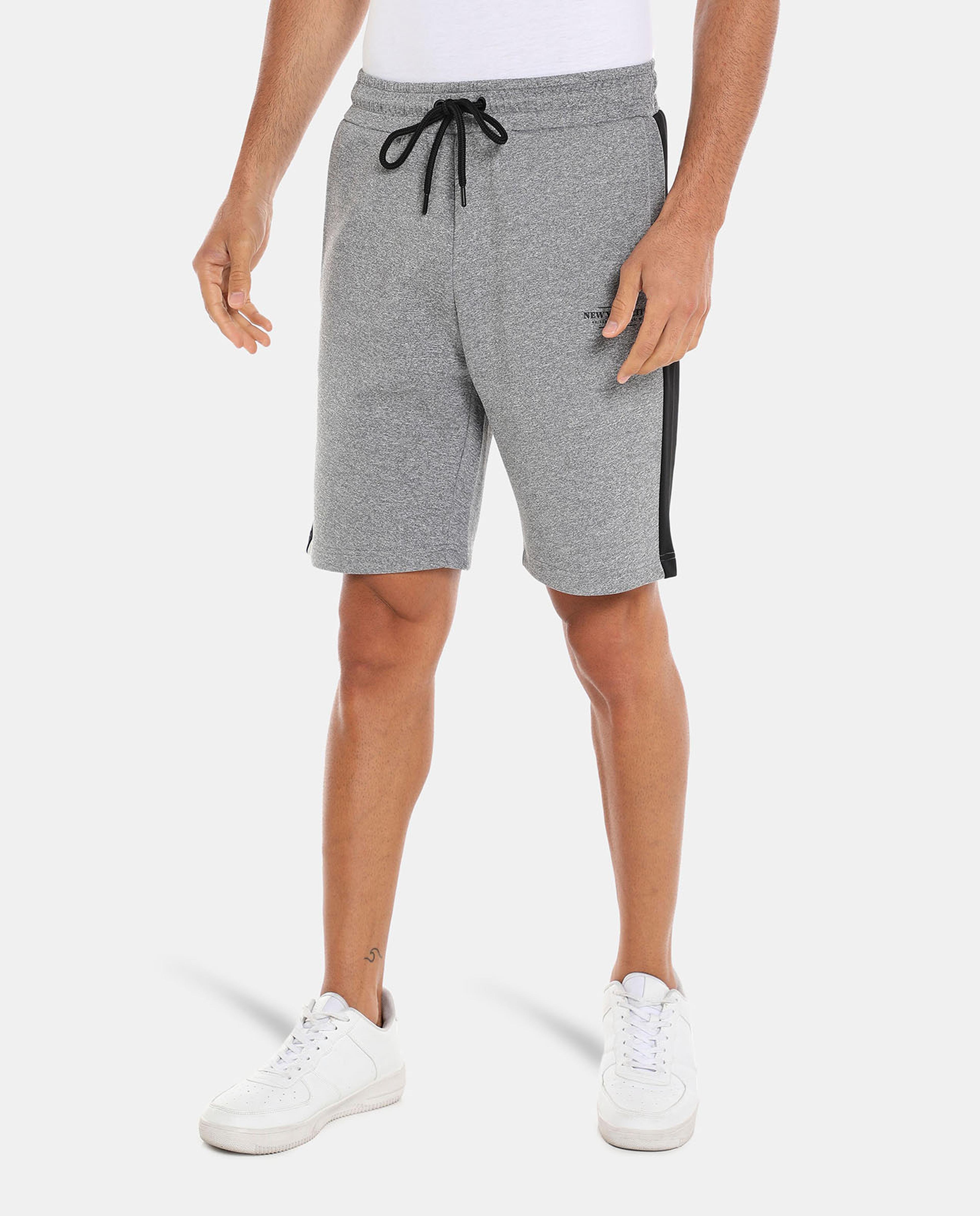 R&B Grey Regular Fit Casual Shorts