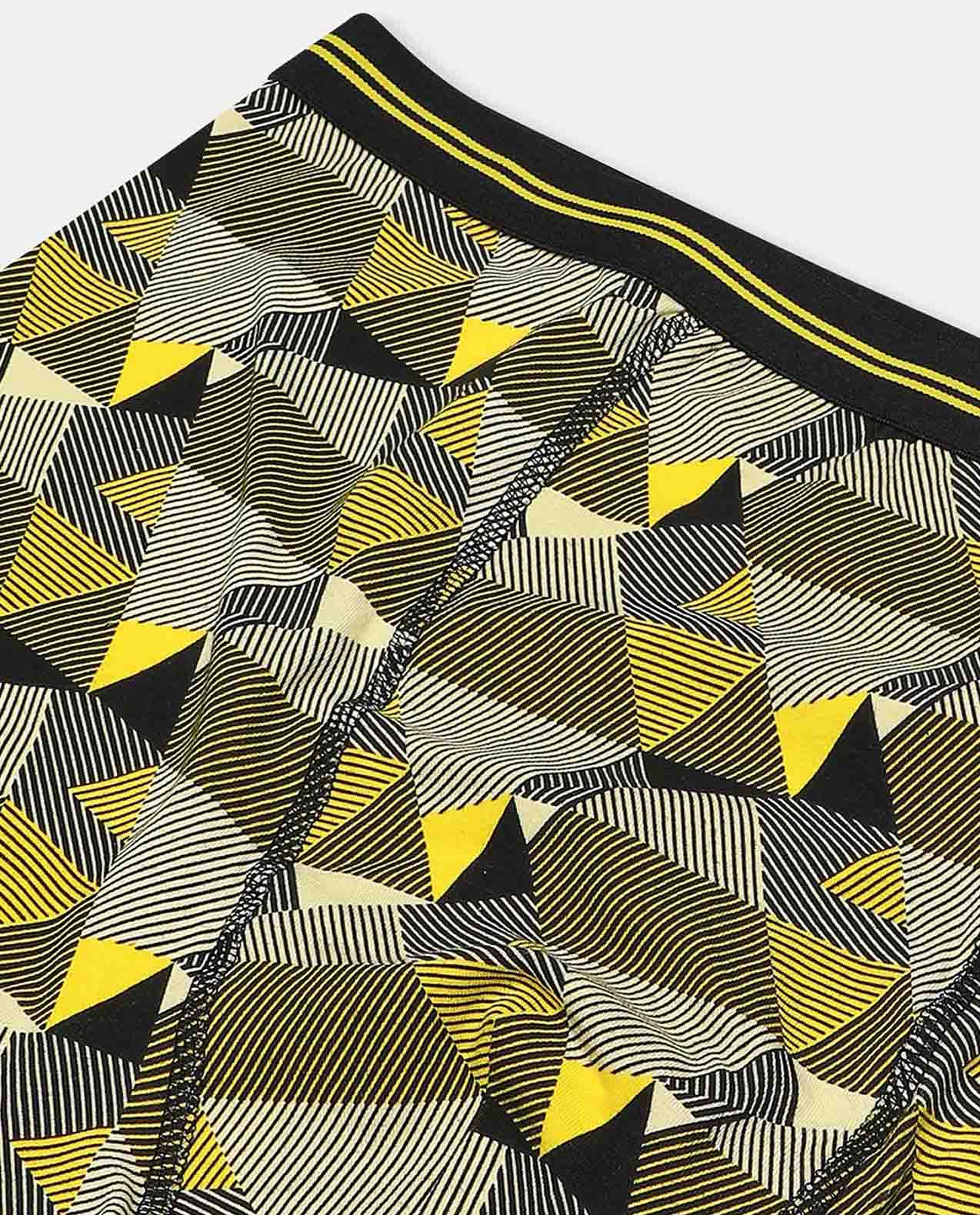Geometric Printed Long Boxers