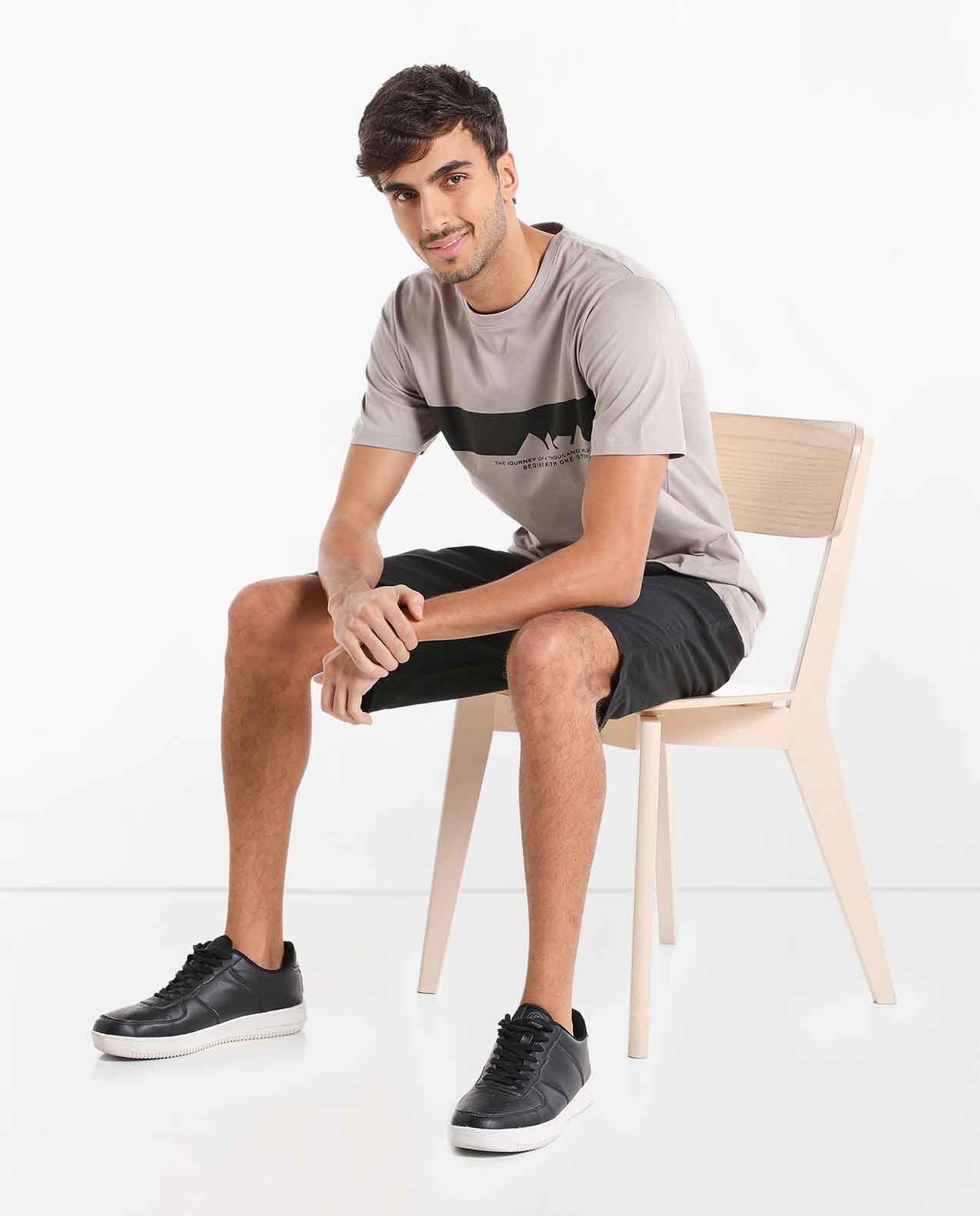 Striped T-Shirt with Round Neck and Short Sleeves
