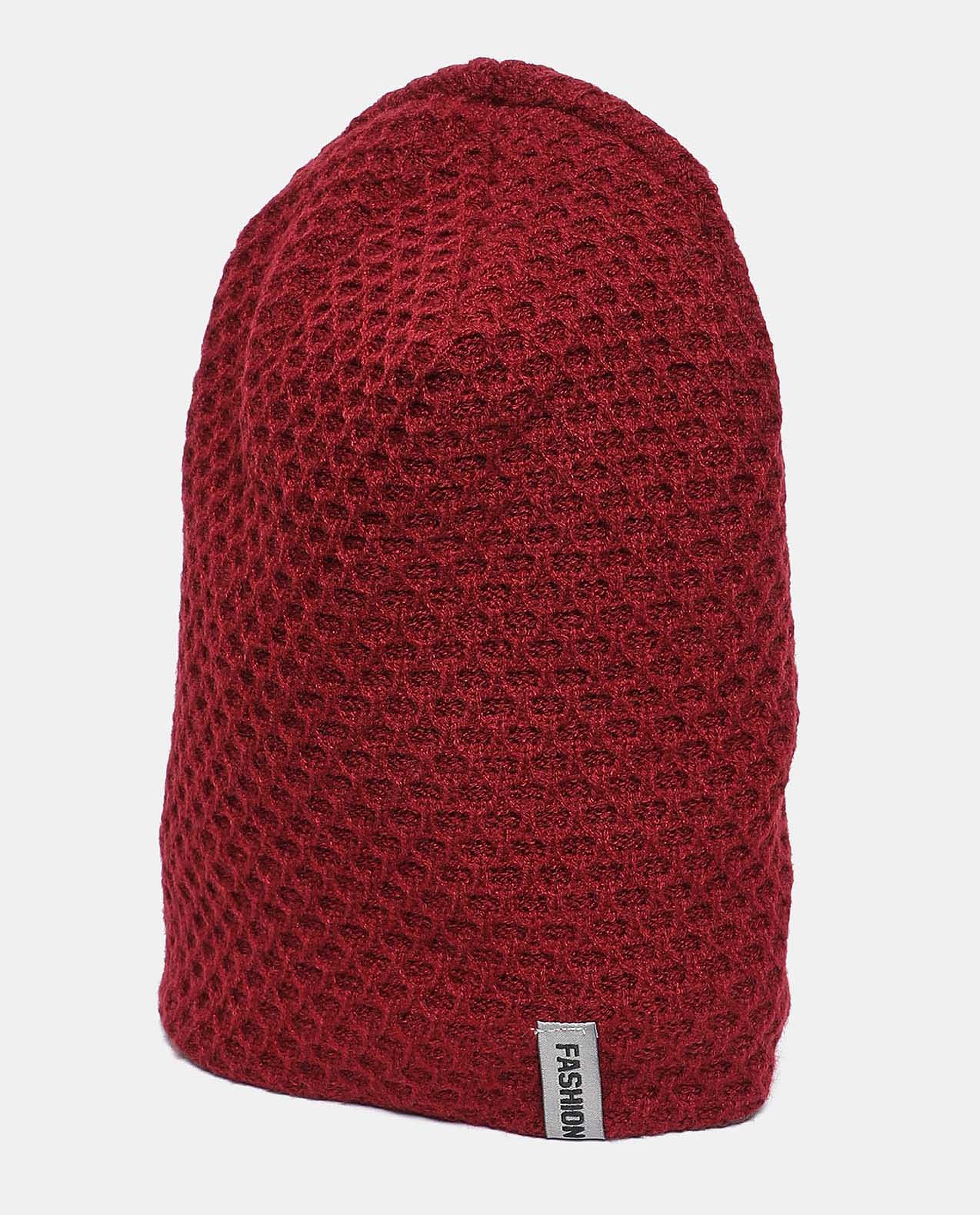 Self Design Knitted Beanie Cap