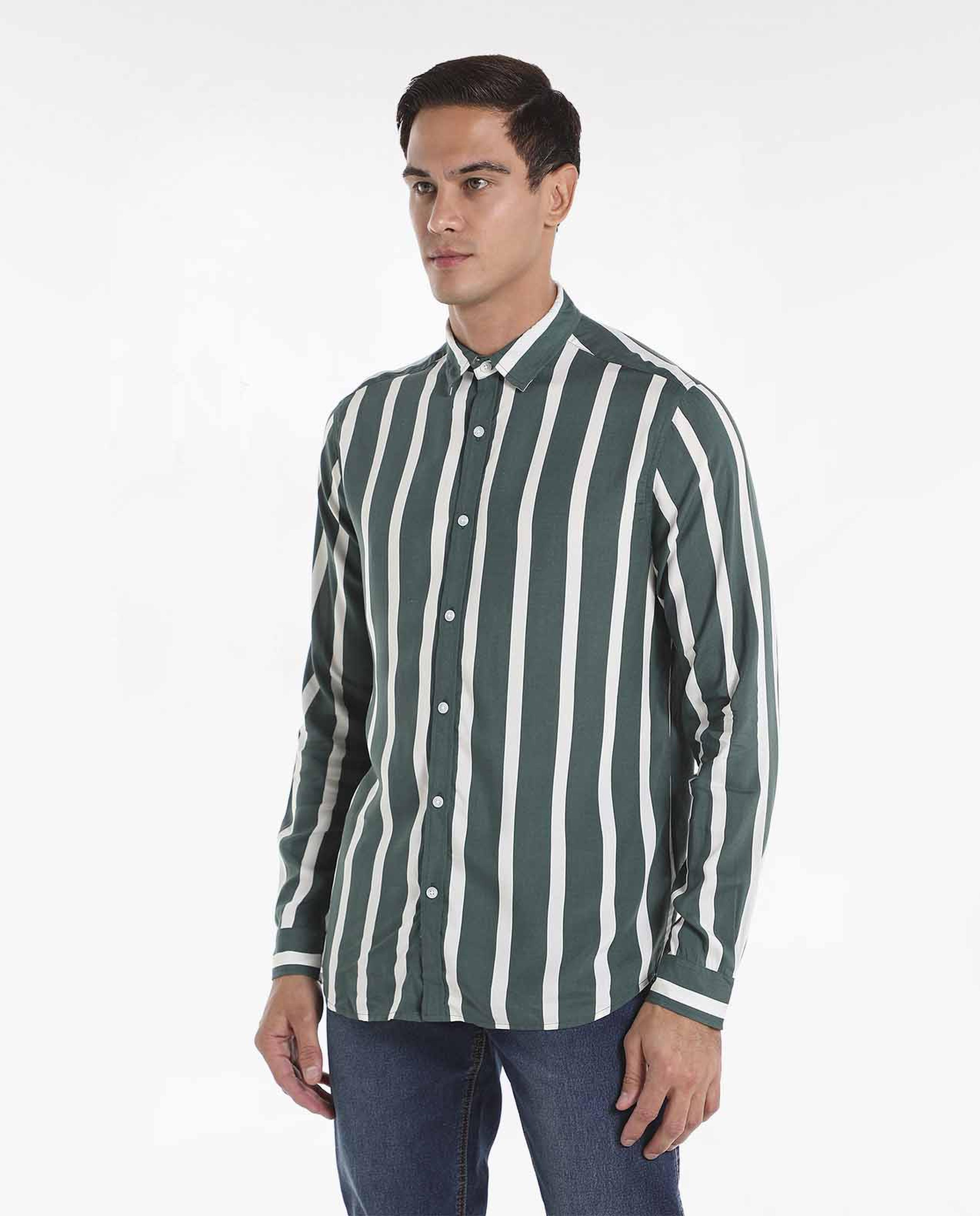 Striped Casual Shirt with Long Sleeves