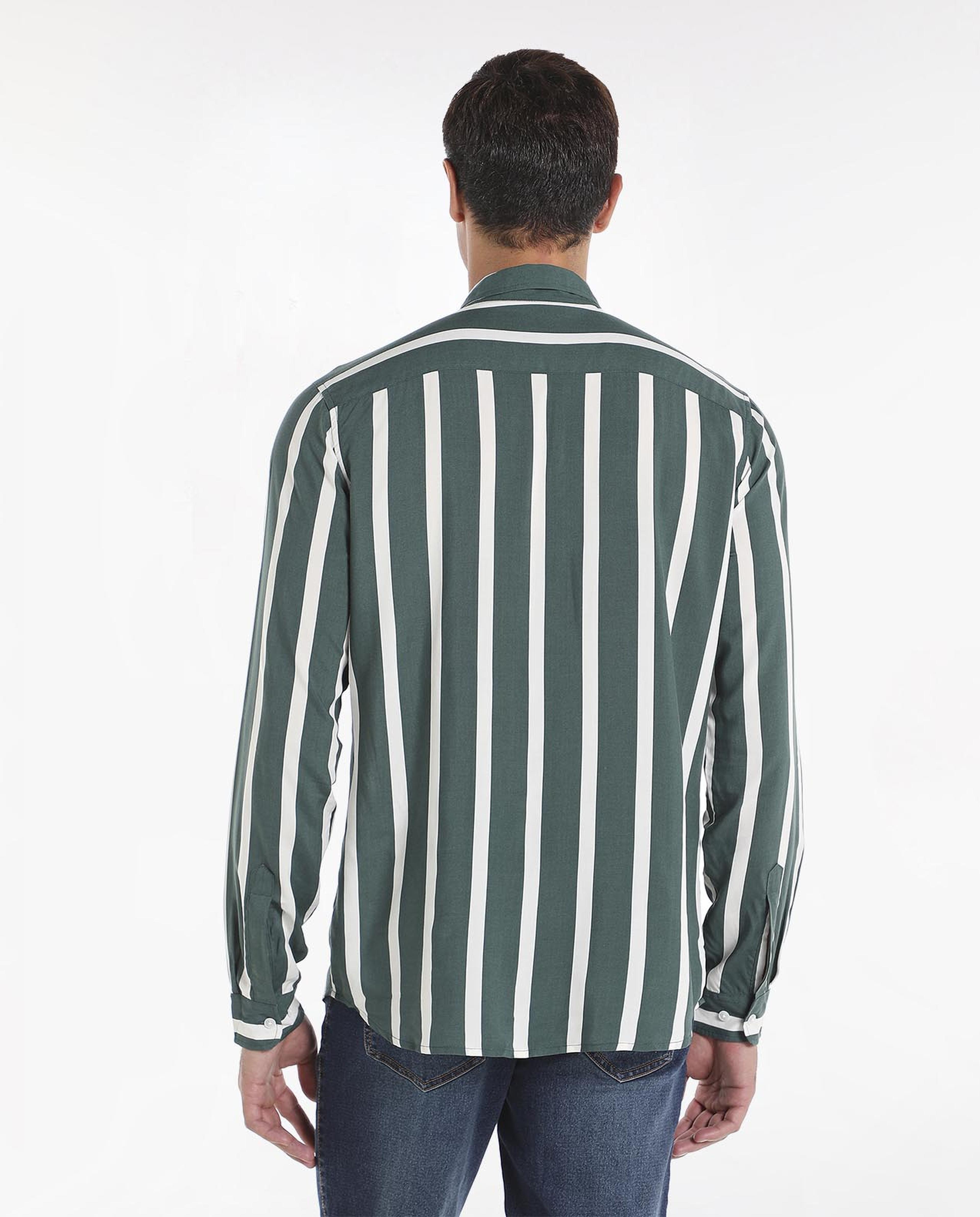 Striped Casual Shirt with Long Sleeves