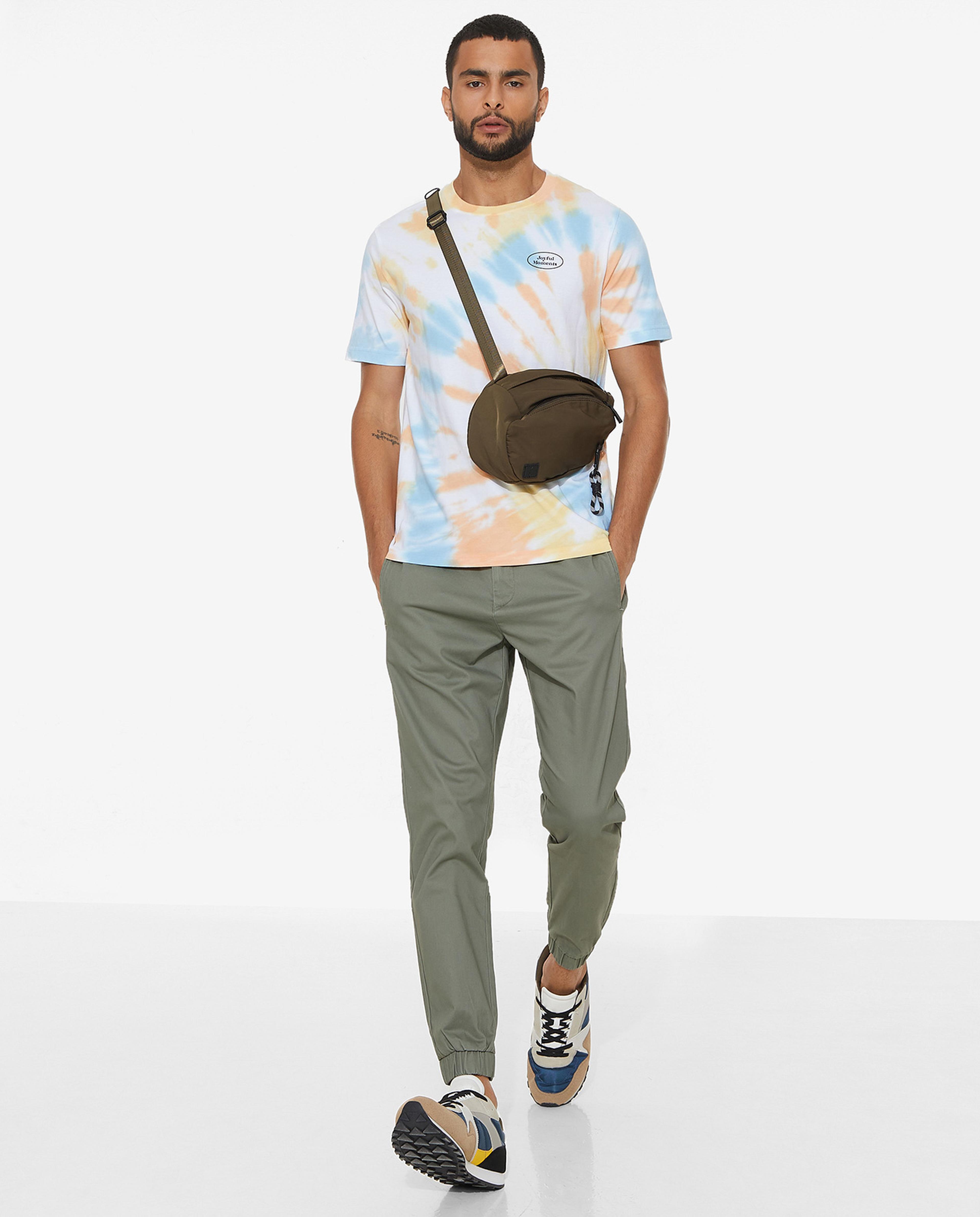 Tie and Dye T-Shirt with Crew Neck and Short Sleeves