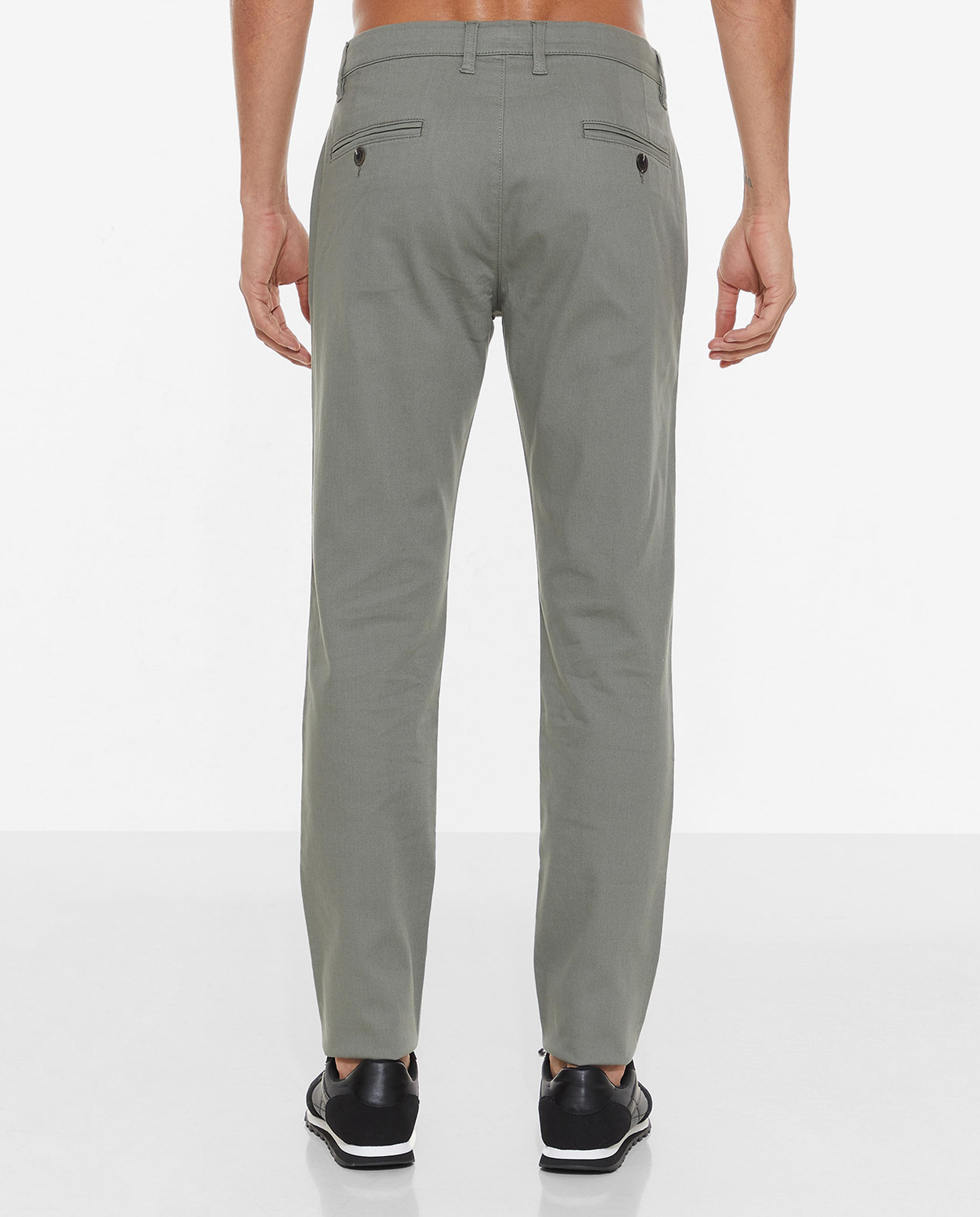 Solid Trousers with Button Closure