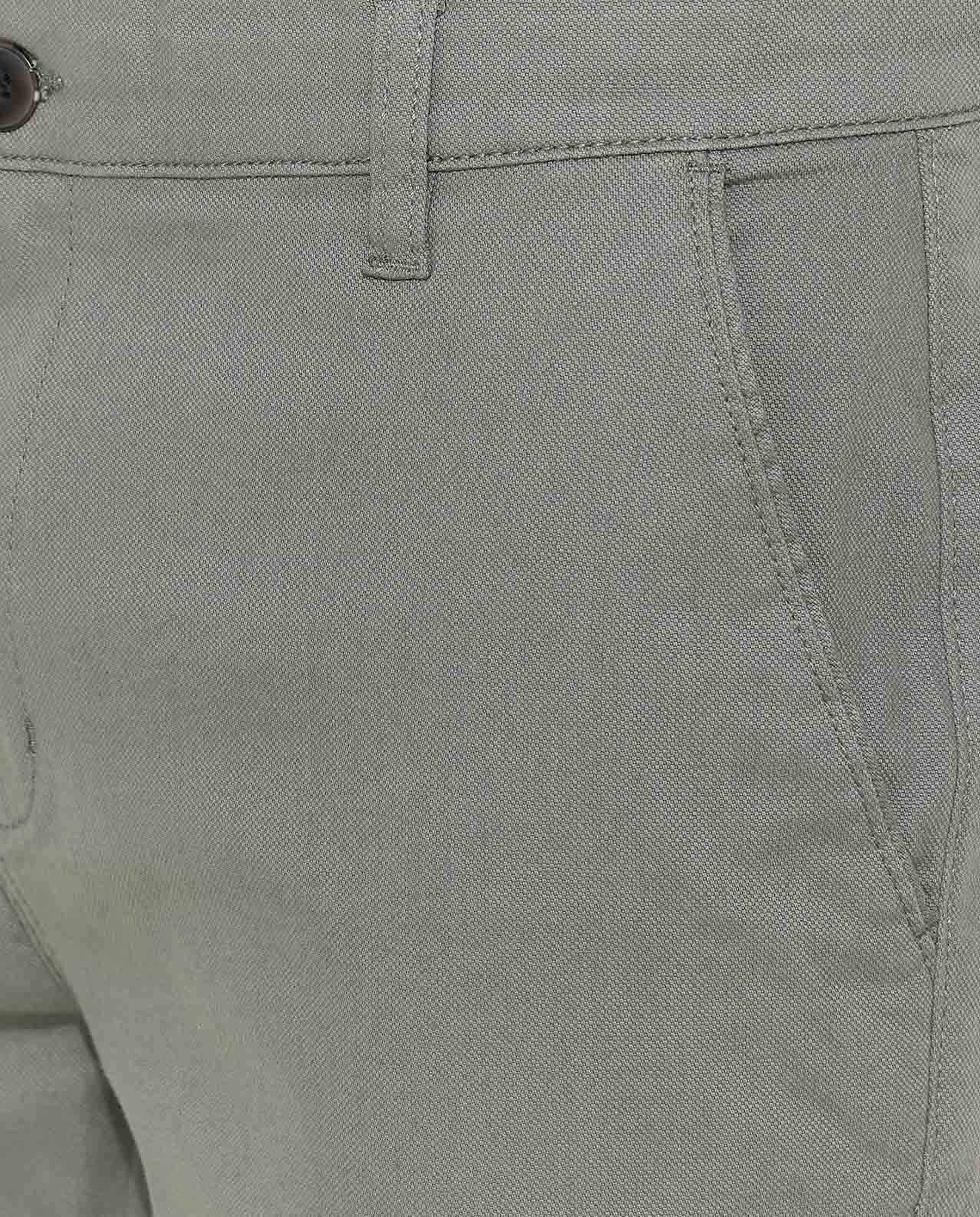Solid Trousers with Button Closure