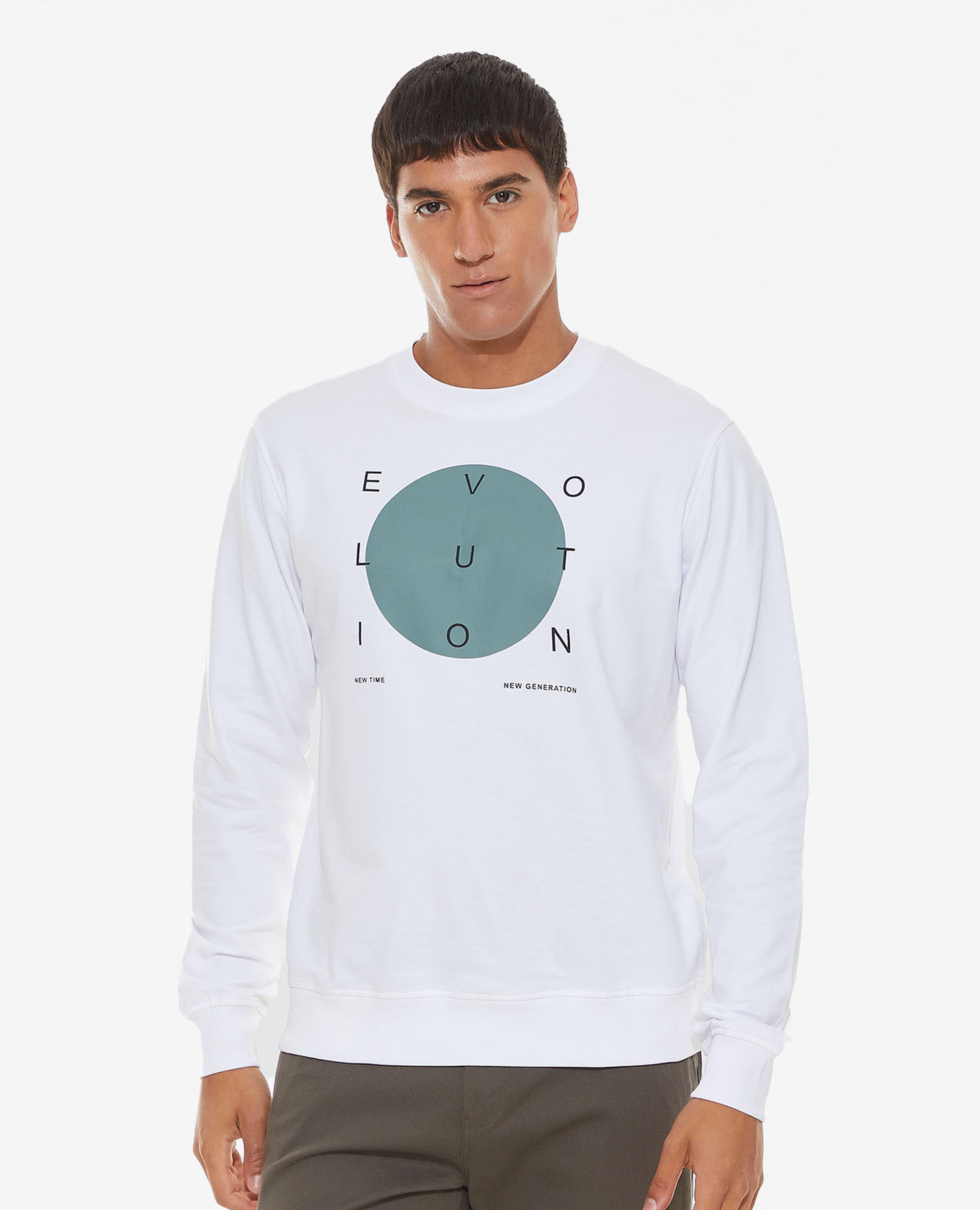 Printed Sweatshirt with Crew Neck and Long sleeves