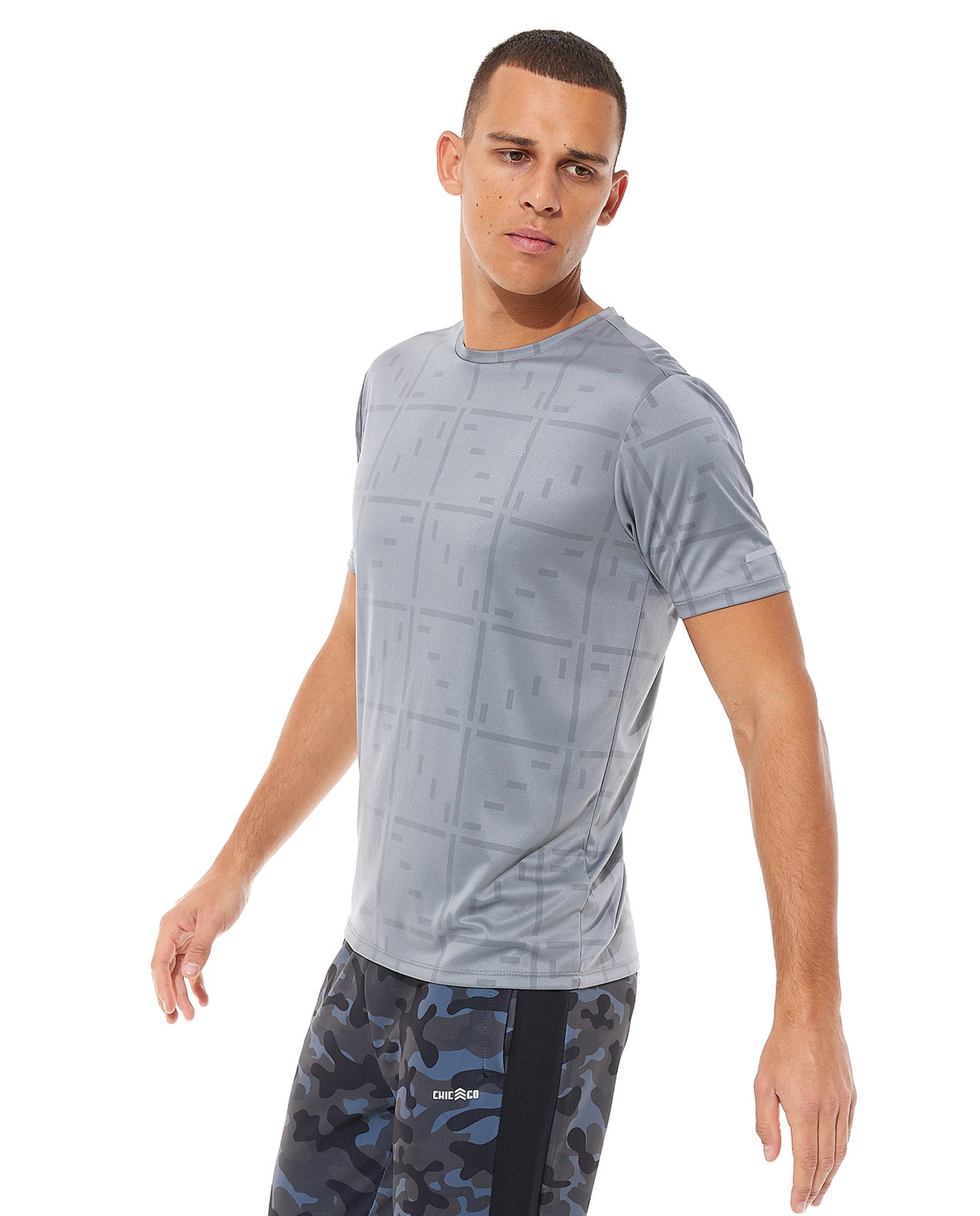 Printed T-Shirt with Crew Neck and Short Sleeves