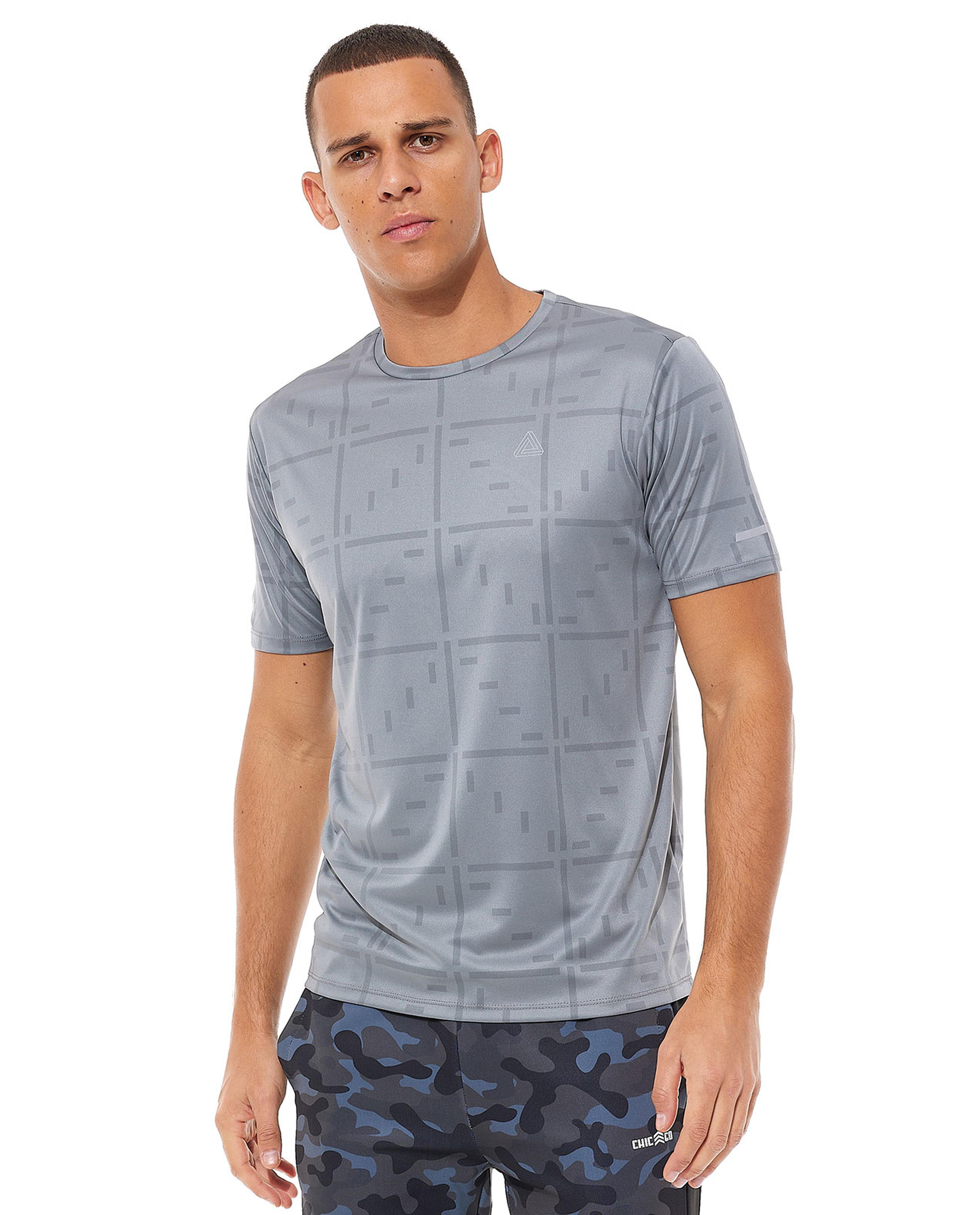Printed T-Shirt with Crew Neck and Short Sleeves
