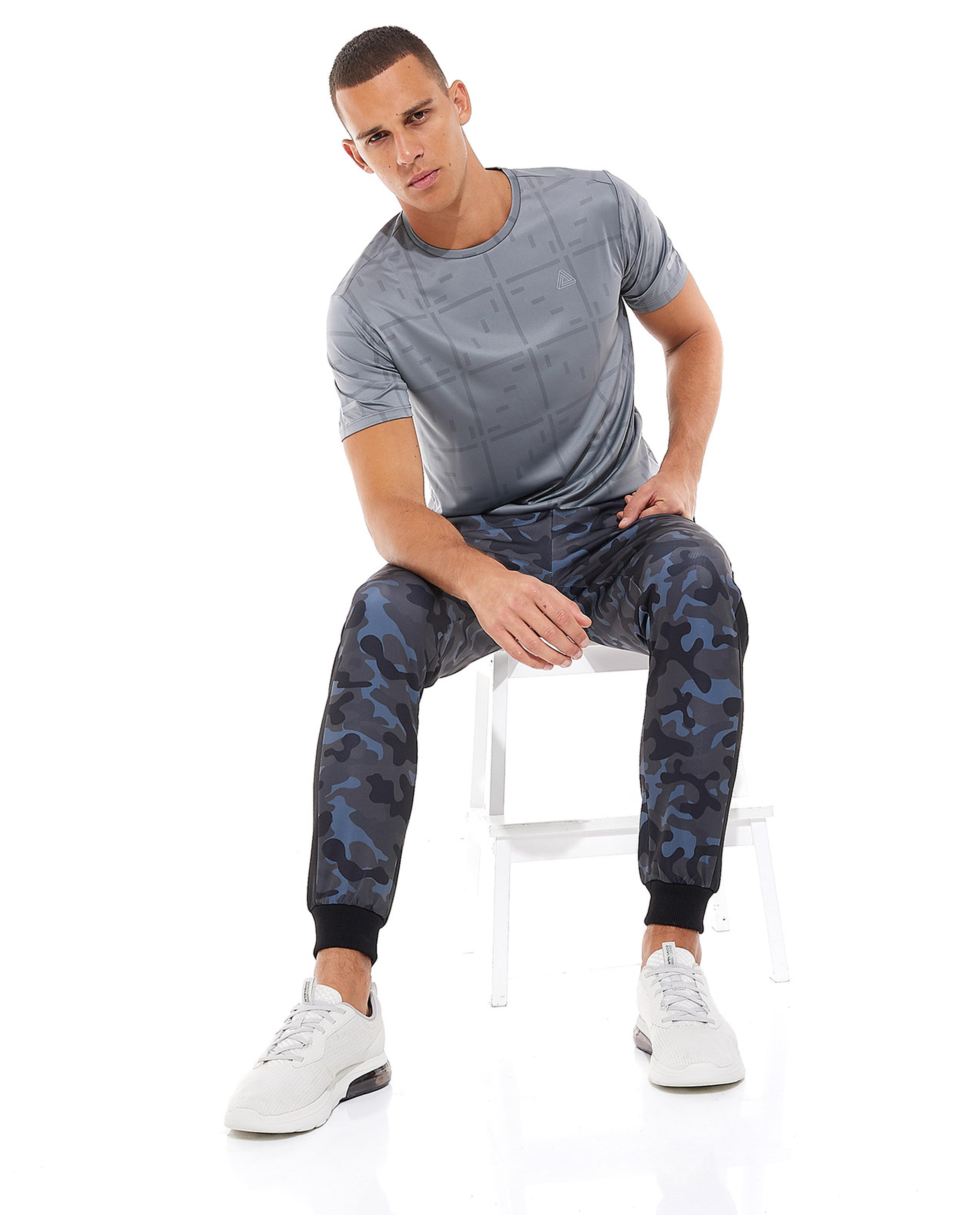 Printed T-Shirt with Crew Neck and Short Sleeves