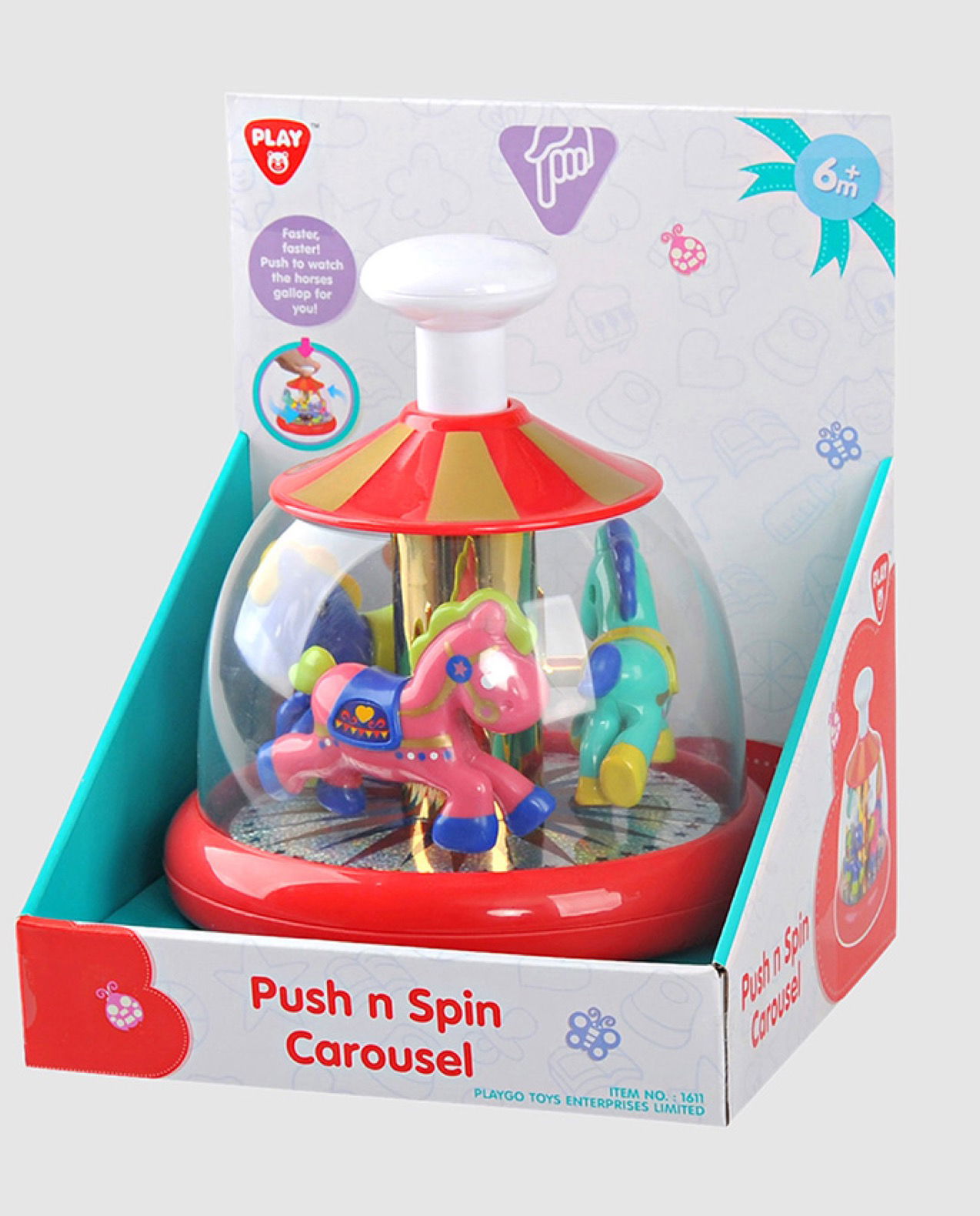 Push and spin carousel online