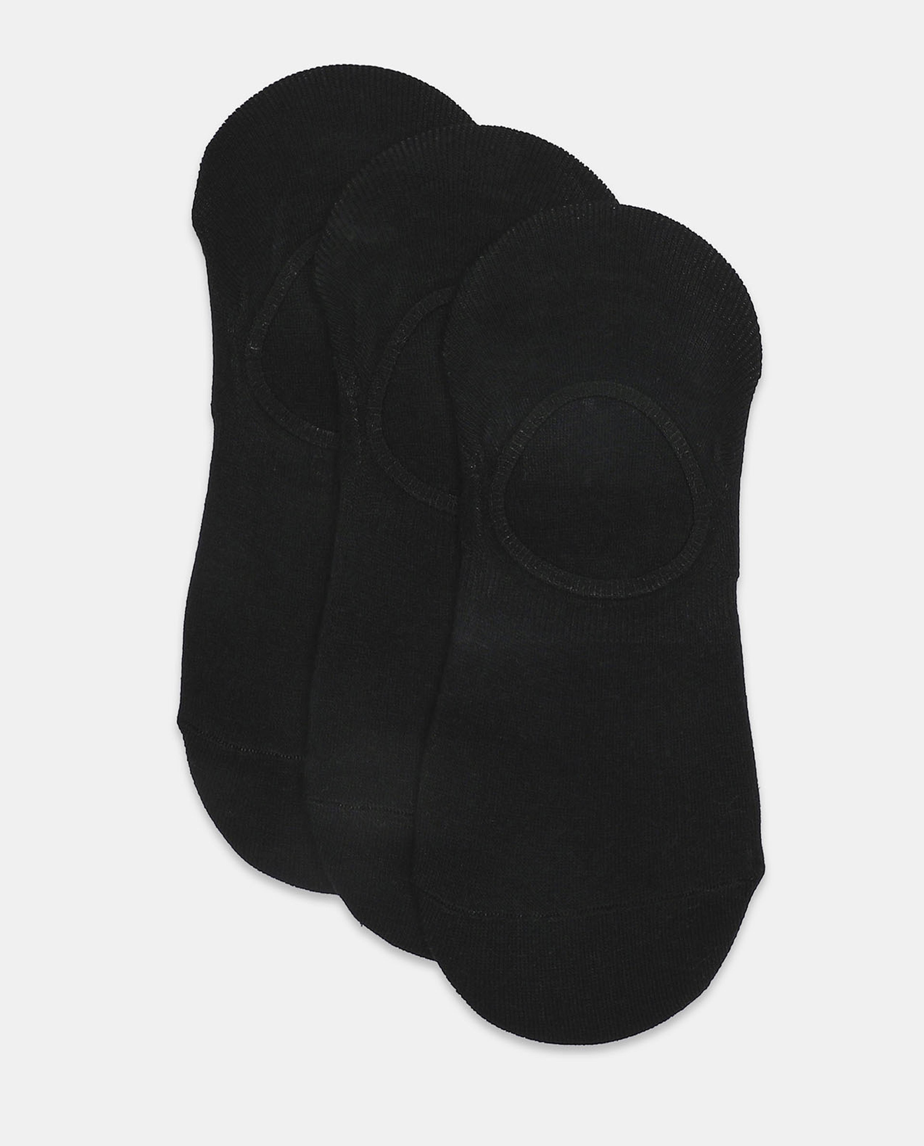 Pack Of 3 Solid Invisible Socks