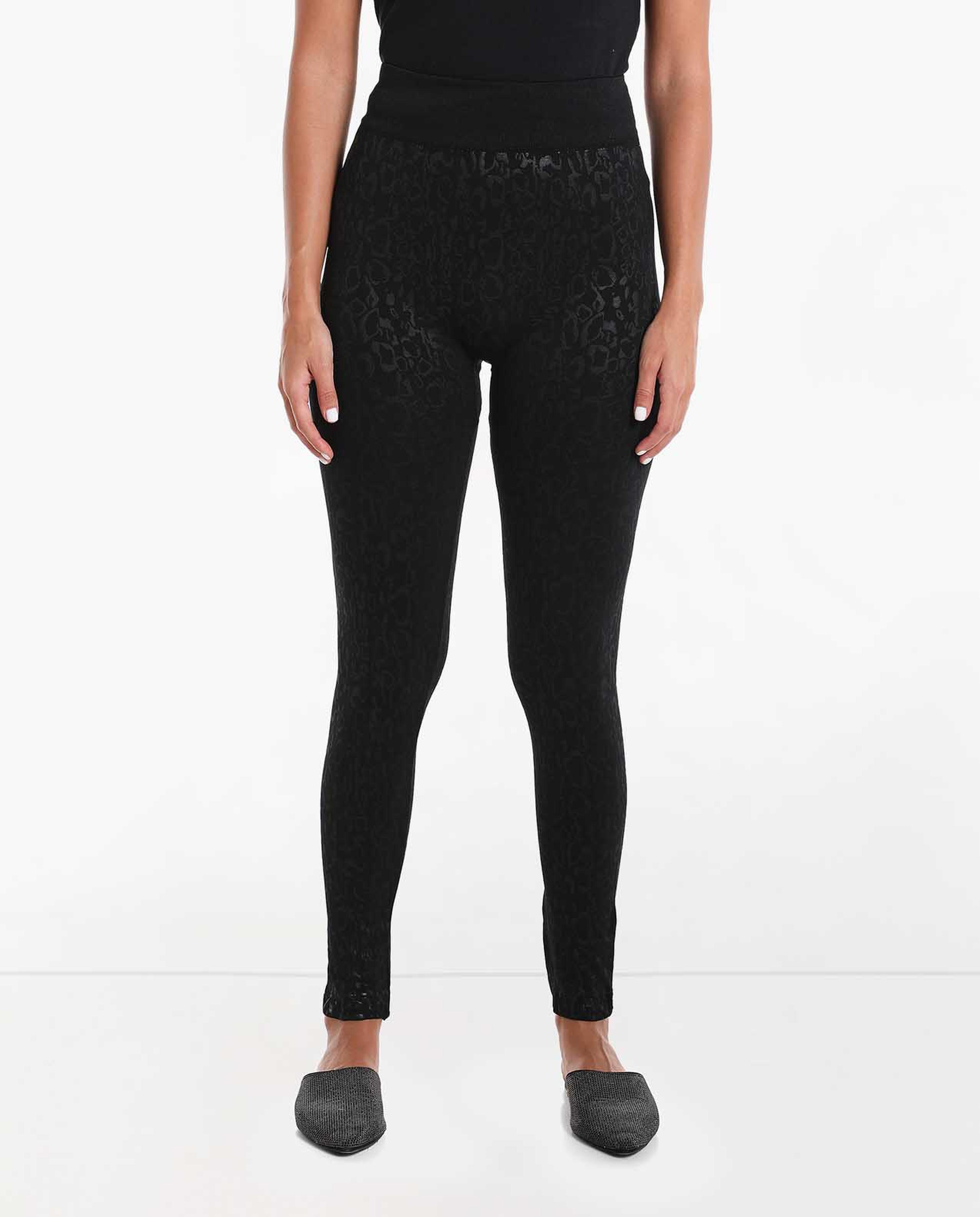 Solid Leggings with Elasticated Waist