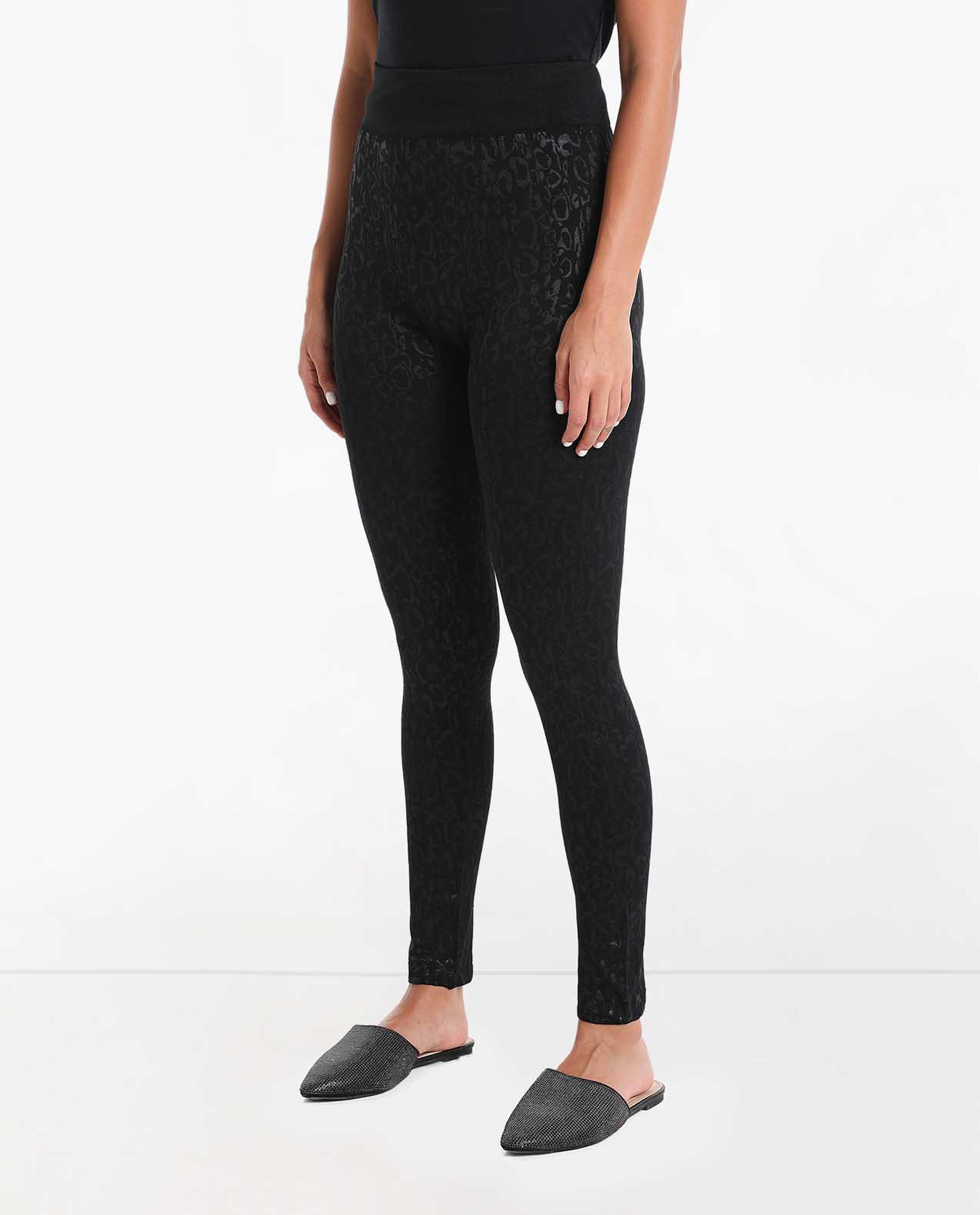 Solid Leggings with Elasticated Waist