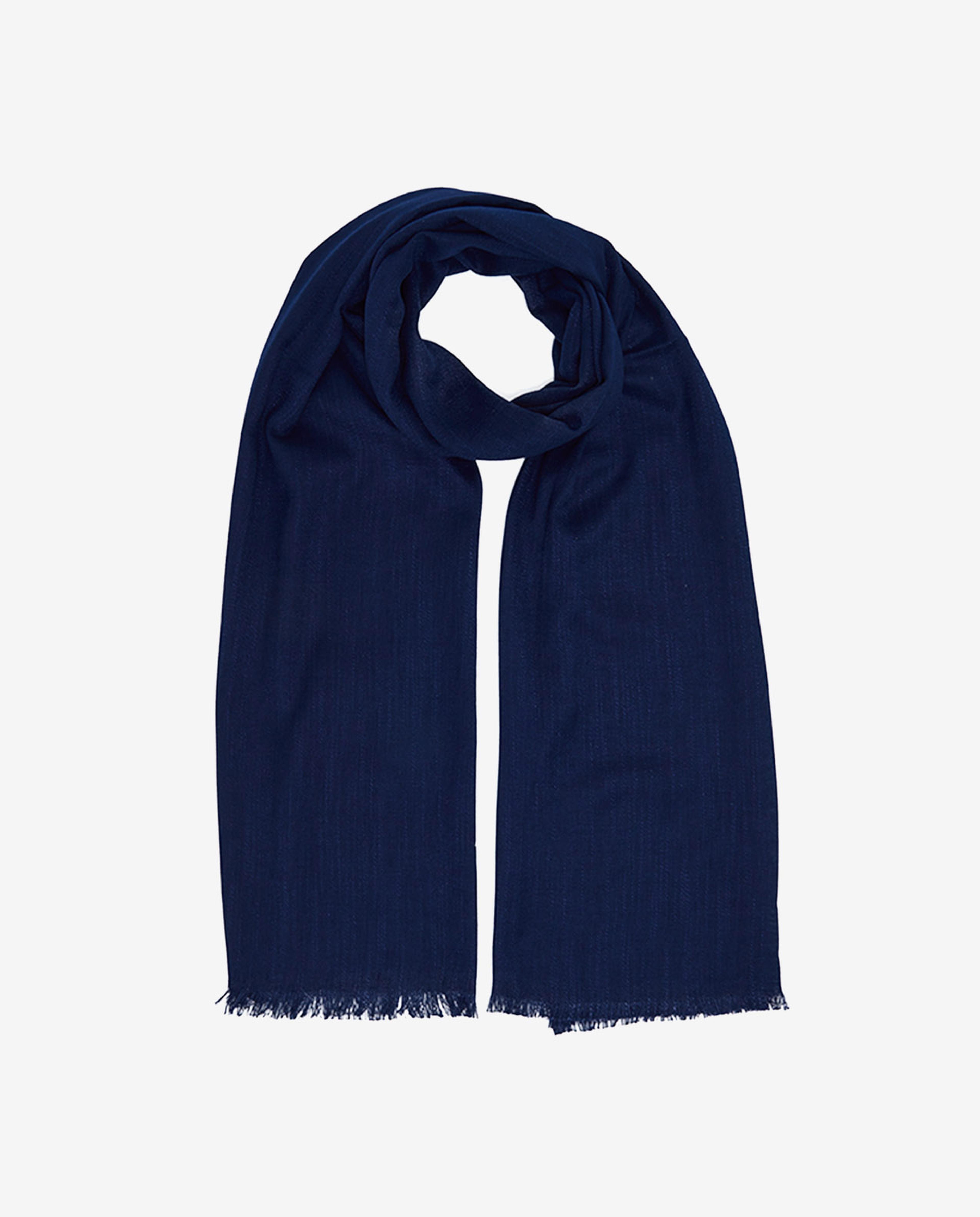Navy Solid Viscose Scarves