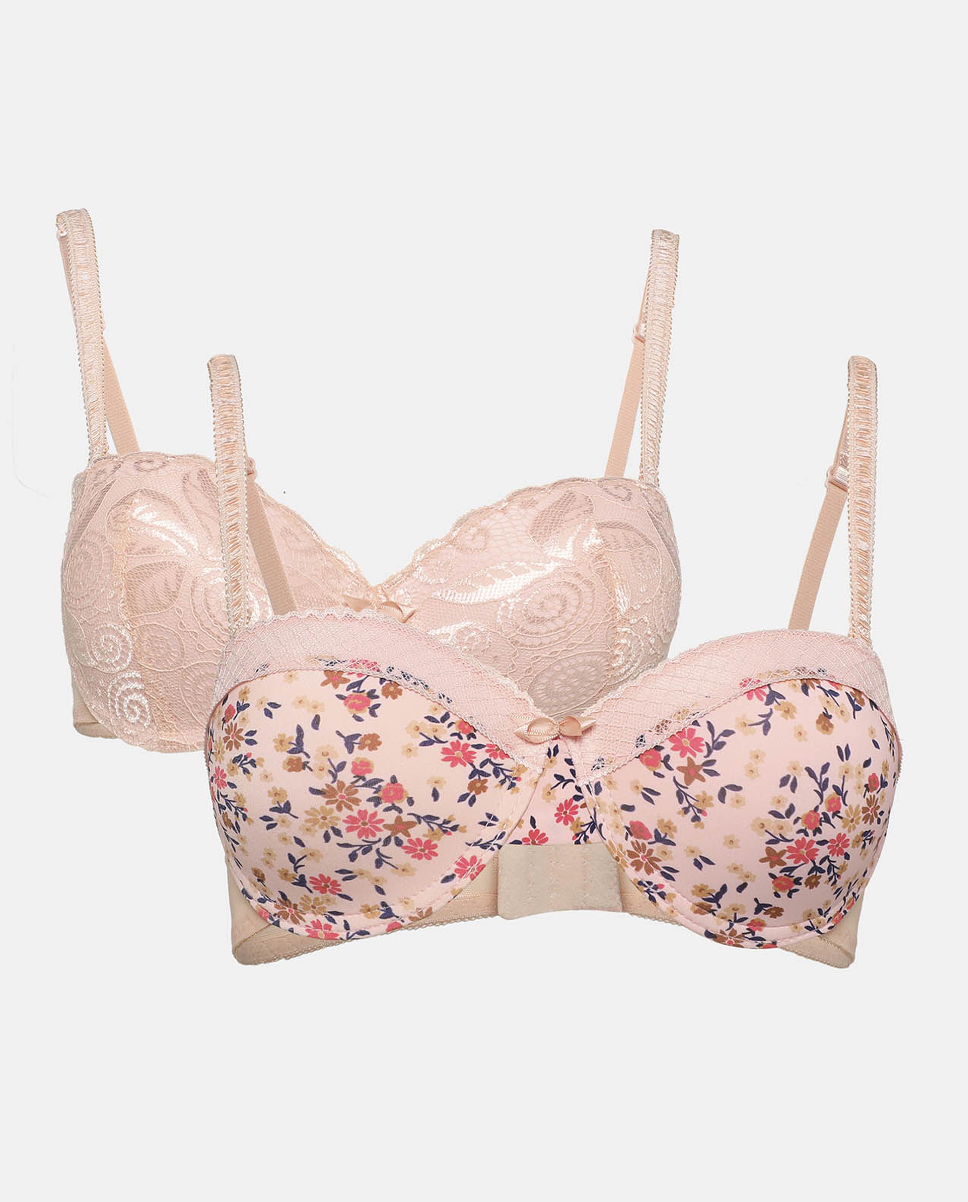 R&B Pink Pack of 2 Full Coverage Bras