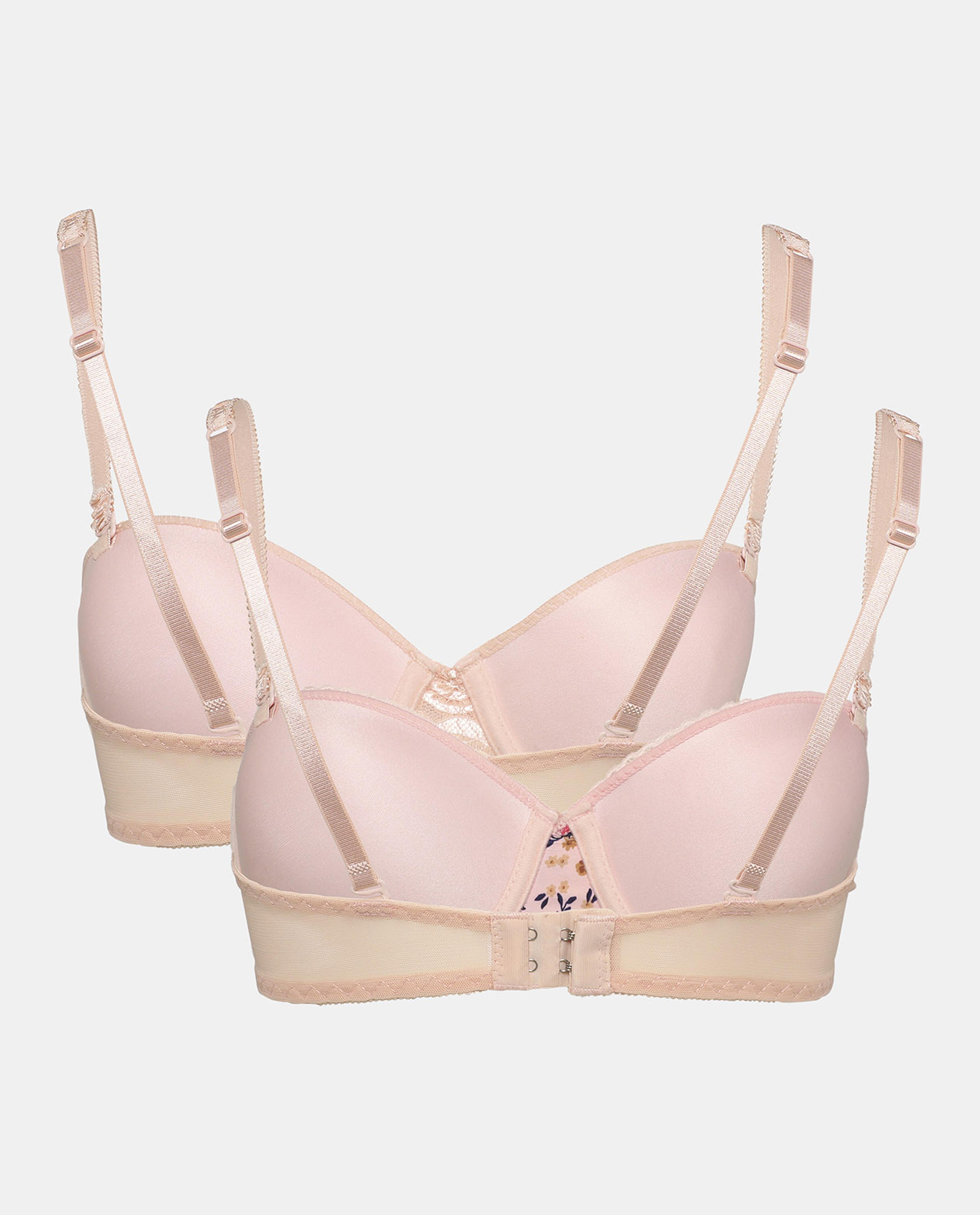 R&B Pink Pack of 2 Full Coverage Bras