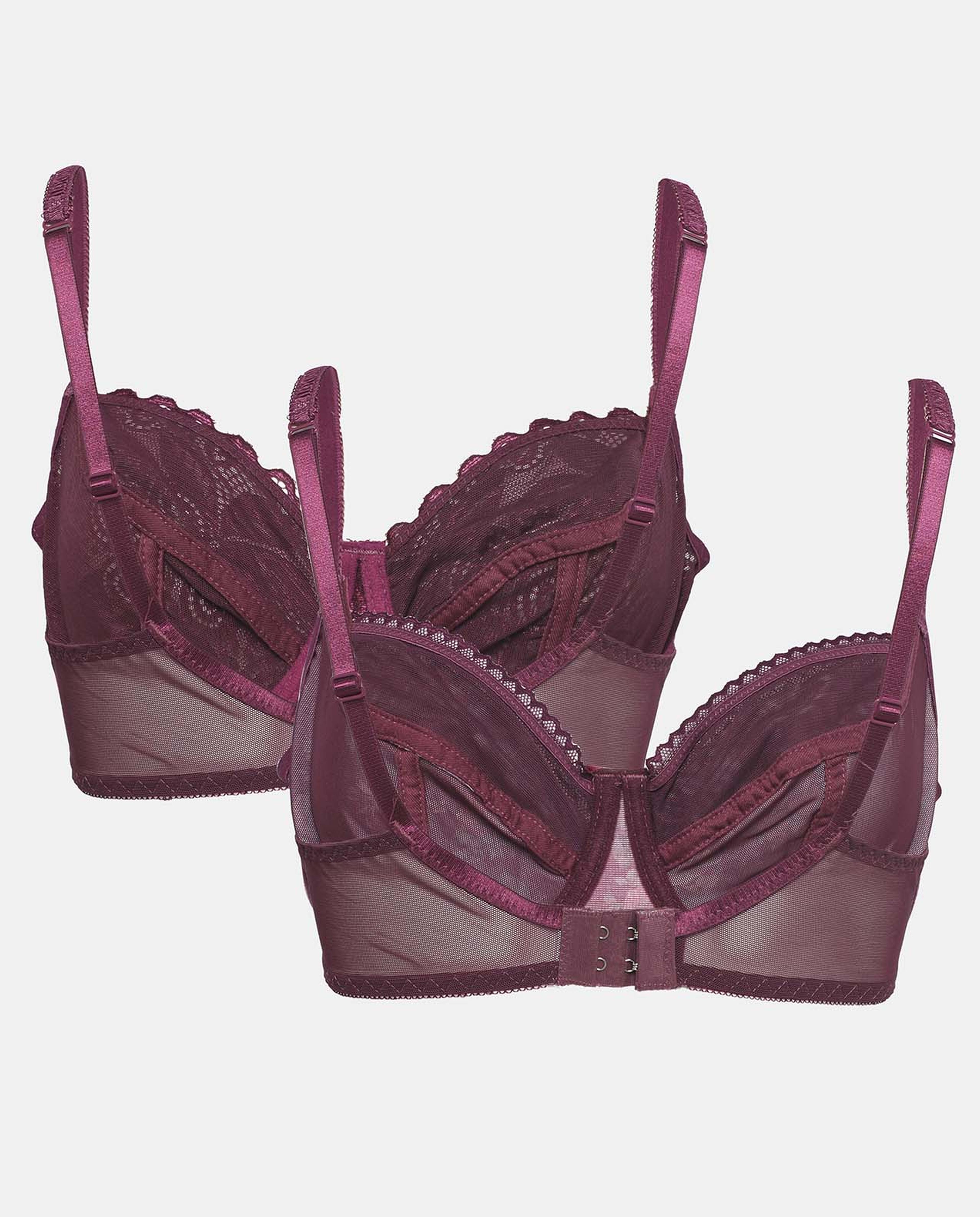 R&B Purple Pack of 2 Full Coverage Bras