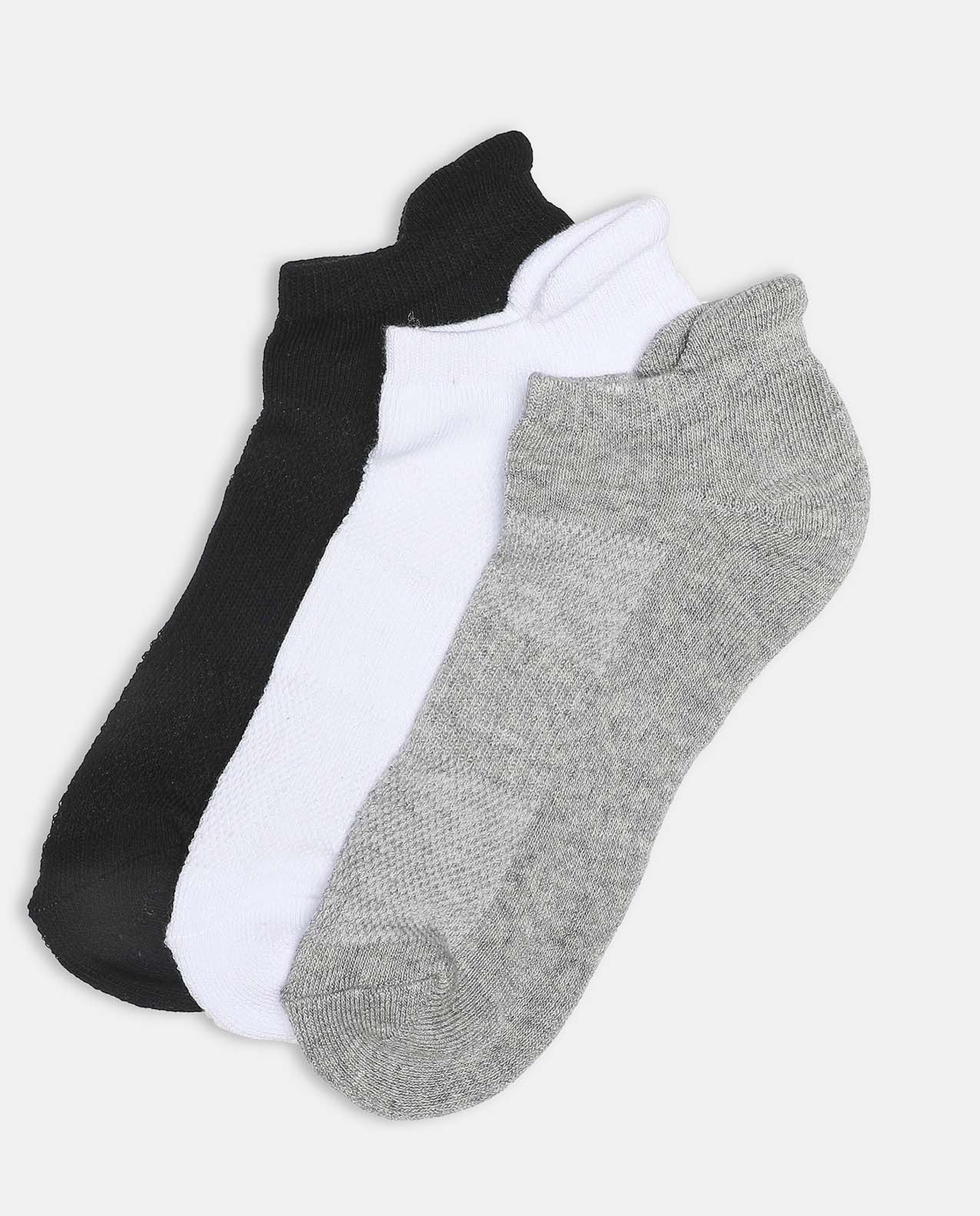 Pack Of 3 Solid Ankle Socks