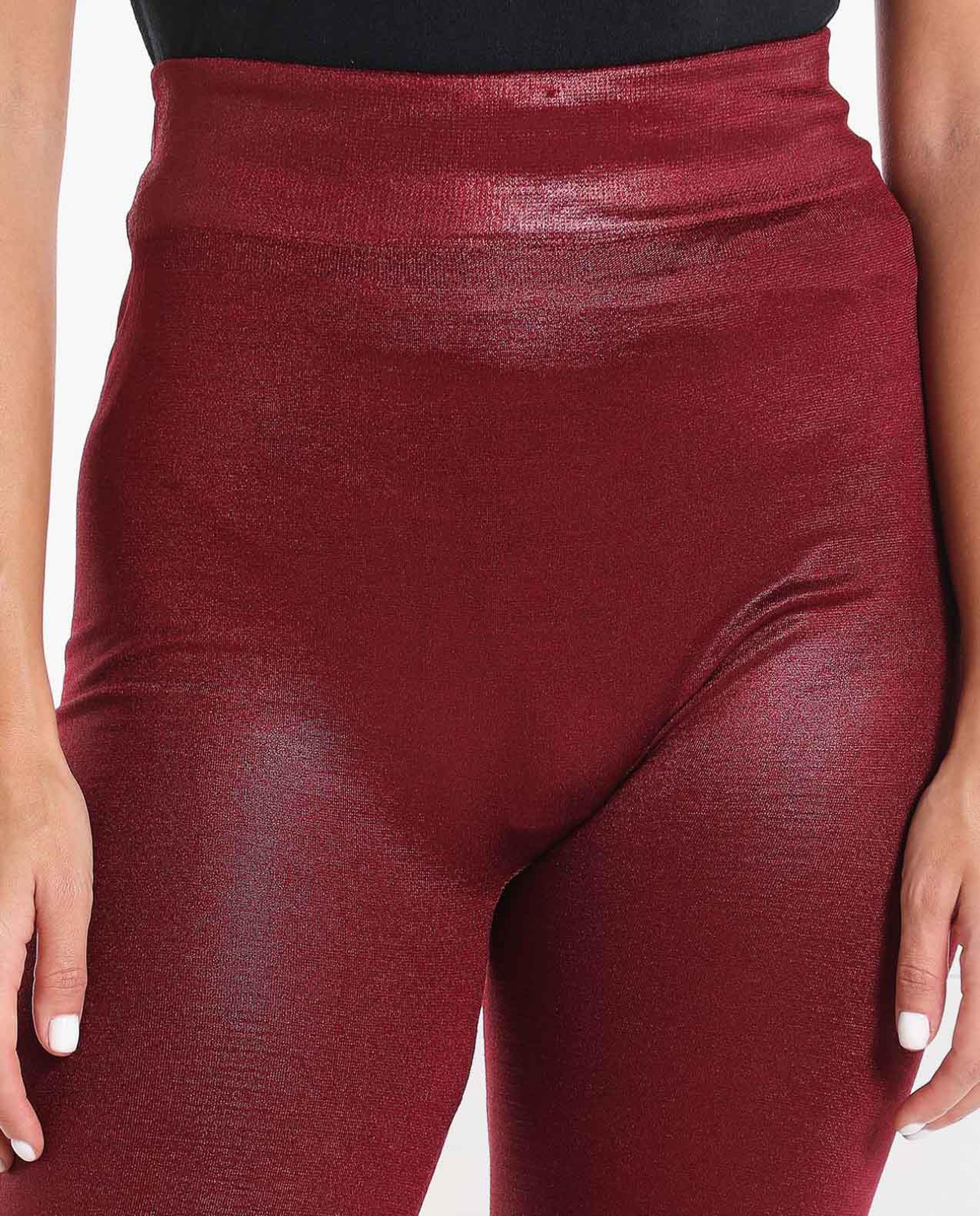 Solid Leggings with Elasticated Waist