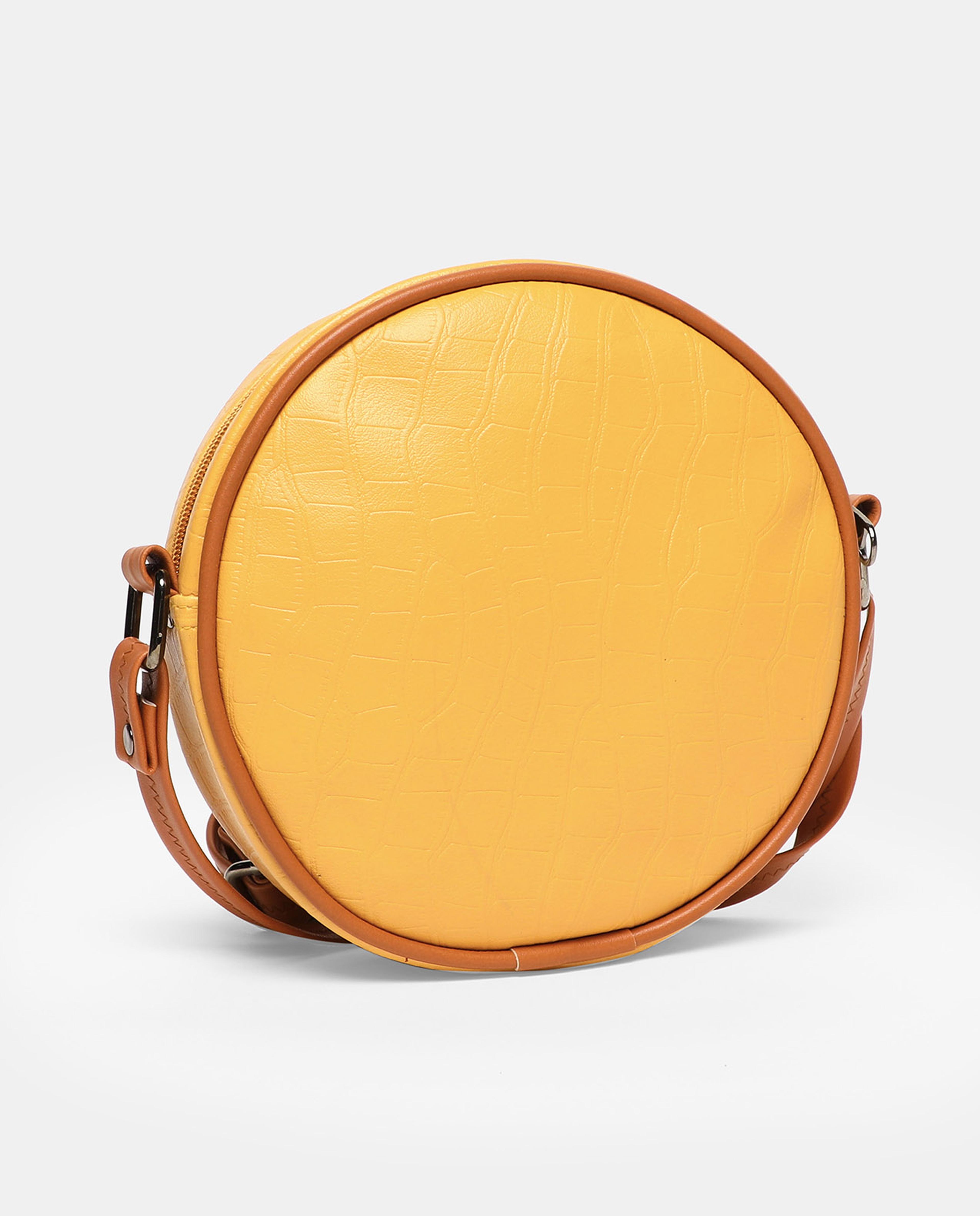 Color Block Round Sling Bag