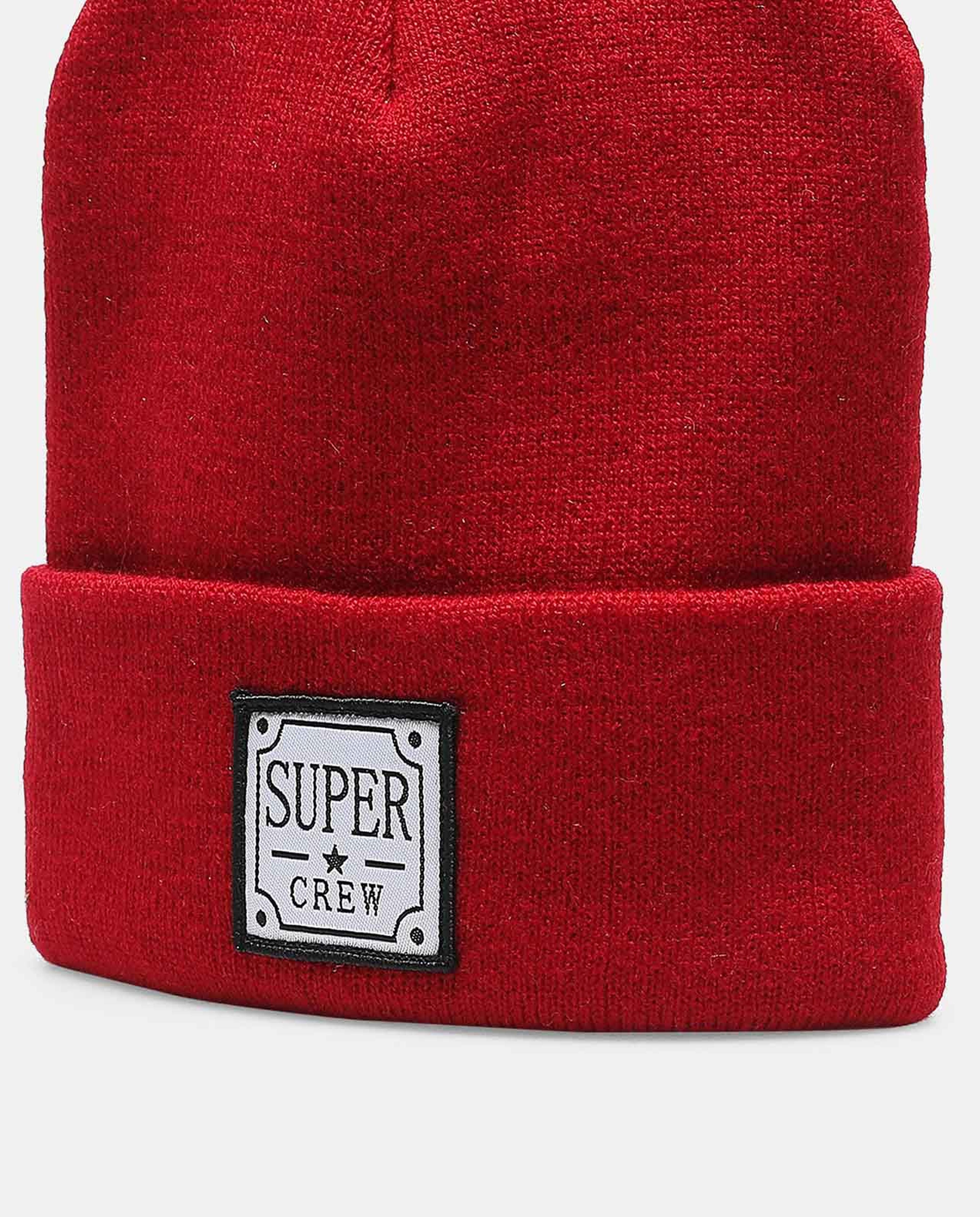 Super Crew Printed & Knitted Beanie Cap