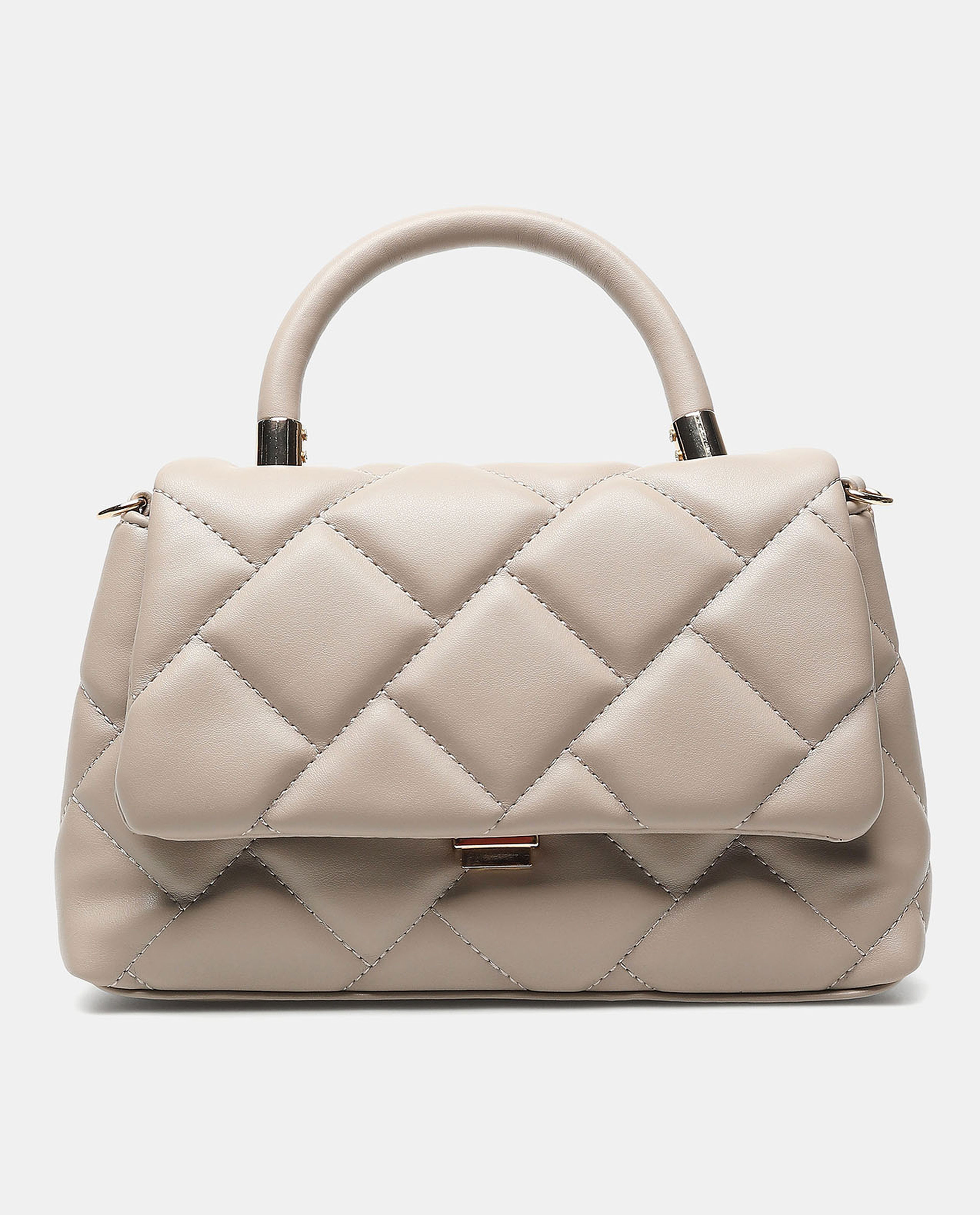Quilted Patterned Structured Handheld Bag