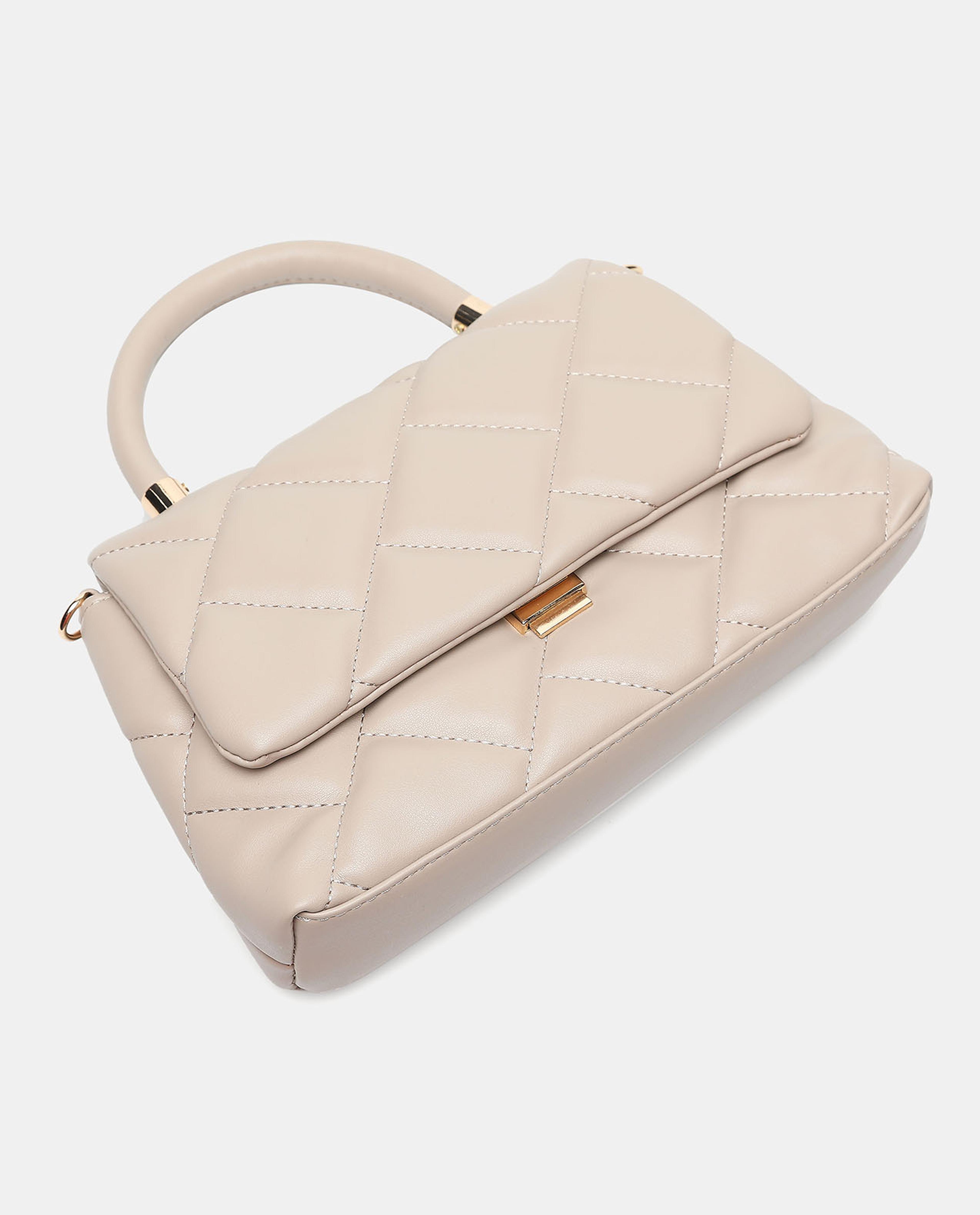 Quilted Patterned Structured Handheld Bag