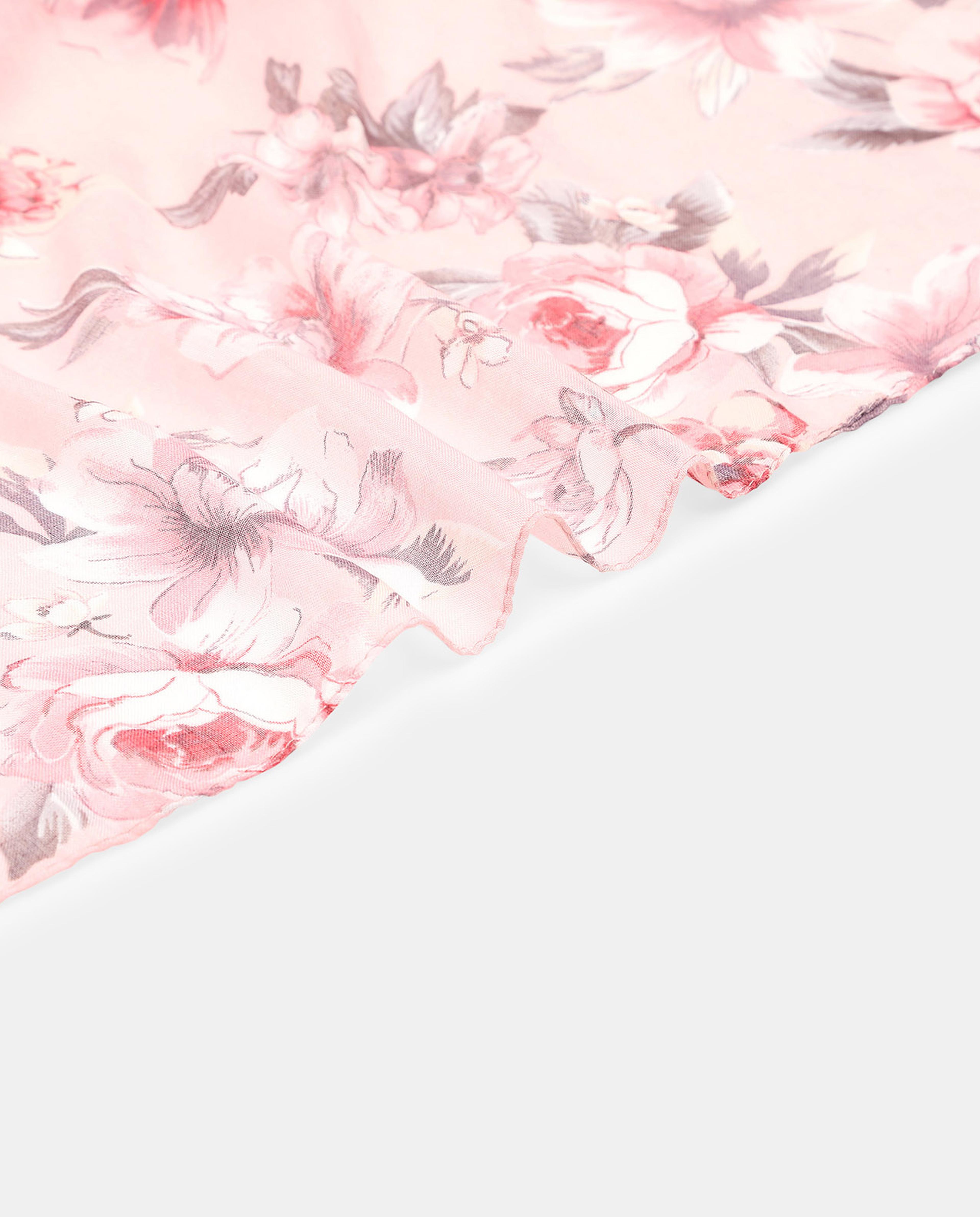Floral Printed Scarf with Tassels
