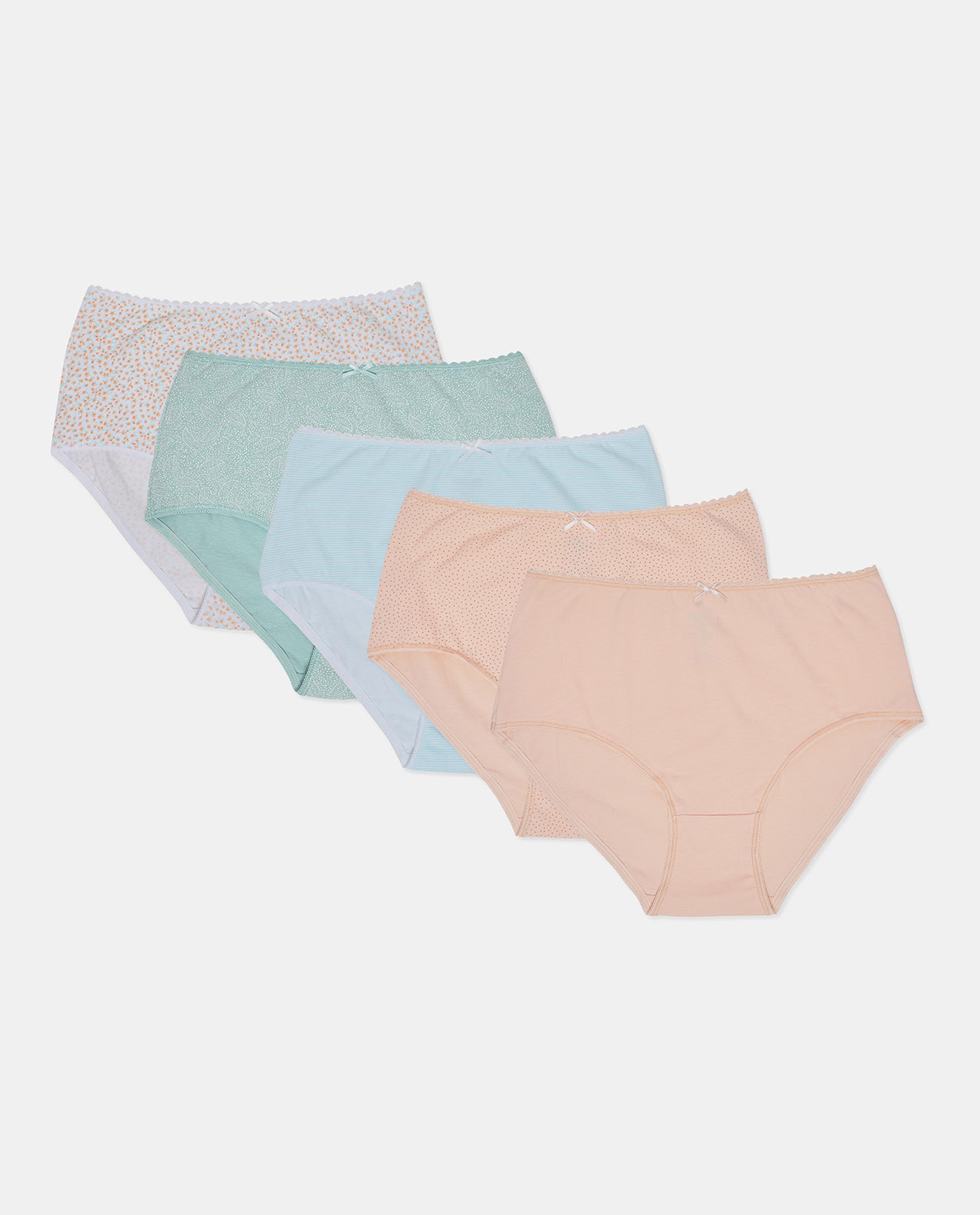 Pack of 5 Solid Hipster Briefs