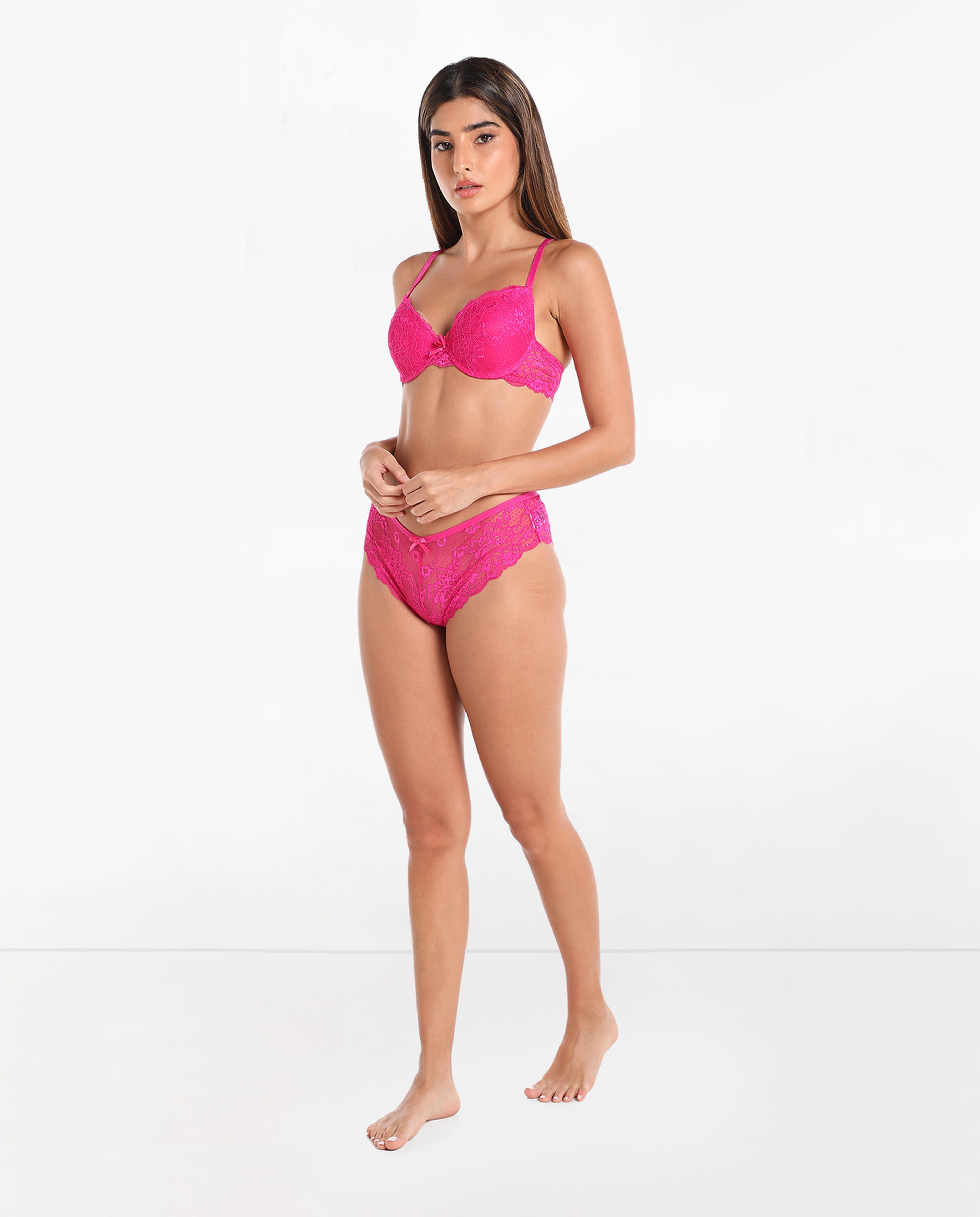 Lace Detailed Balconette Bra with Adjustable Straps