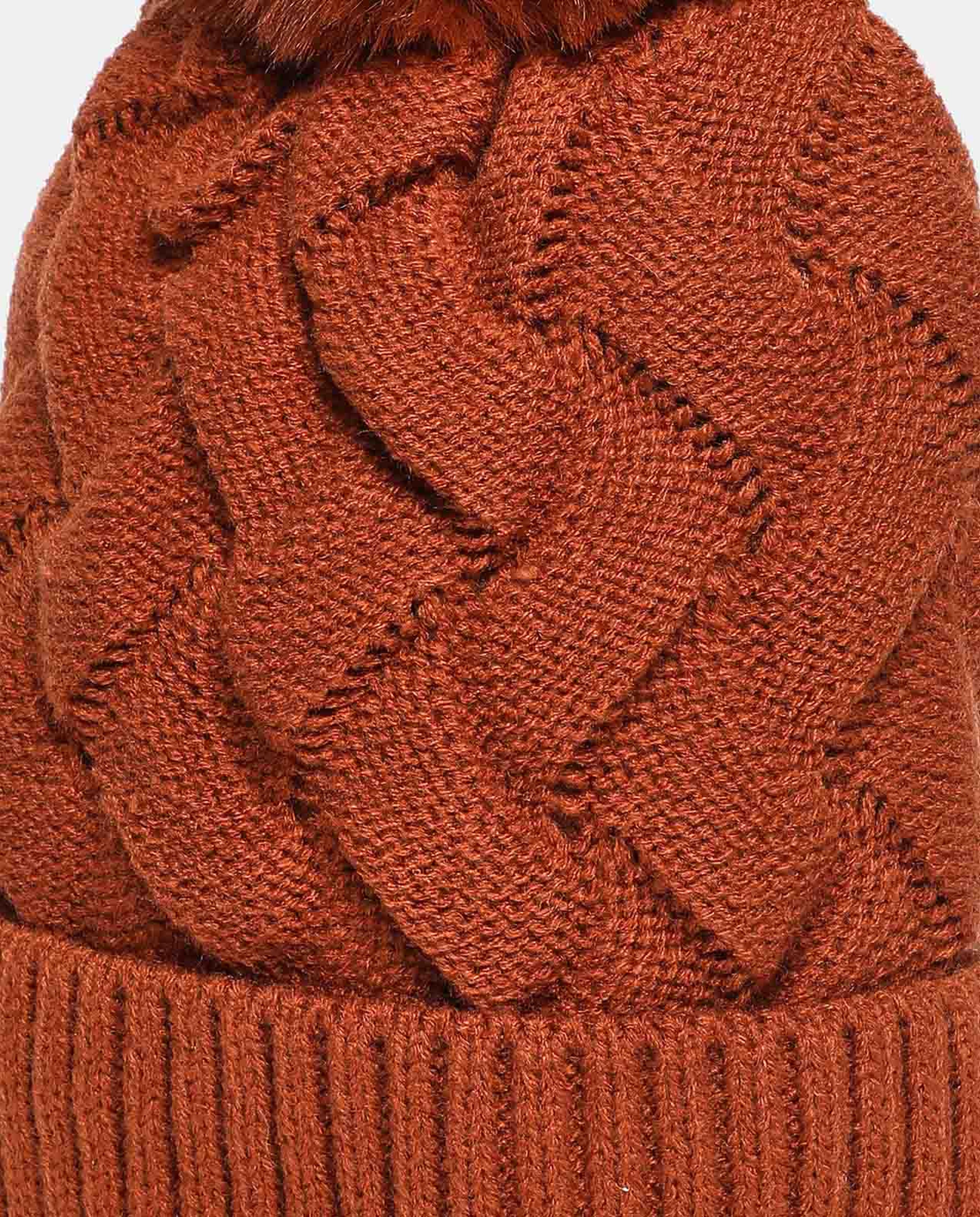 Self Design Knitted Pom-Pom Beanie Cap