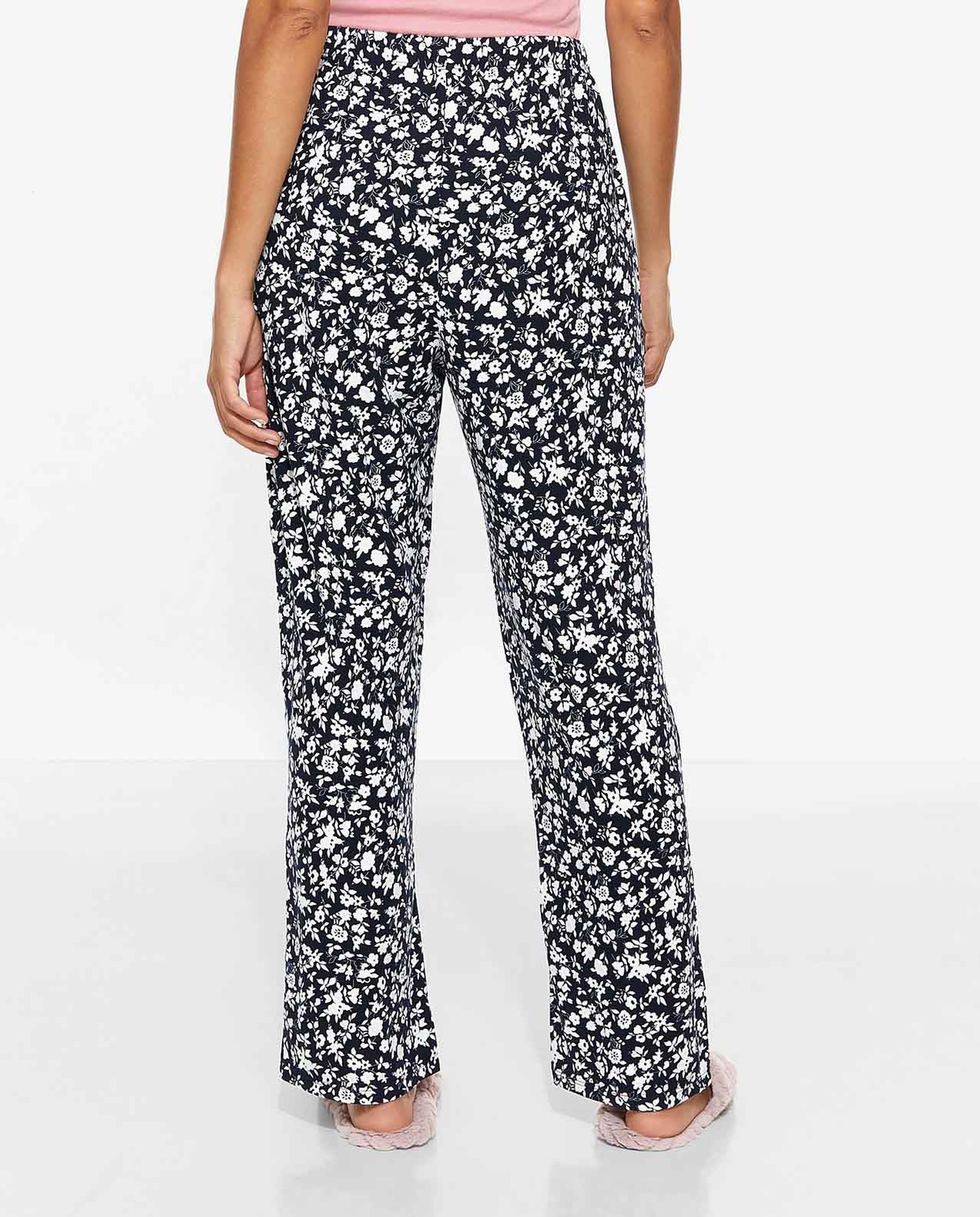 Floral Printed Lounge Pants with Elasticated Drawstring Waist