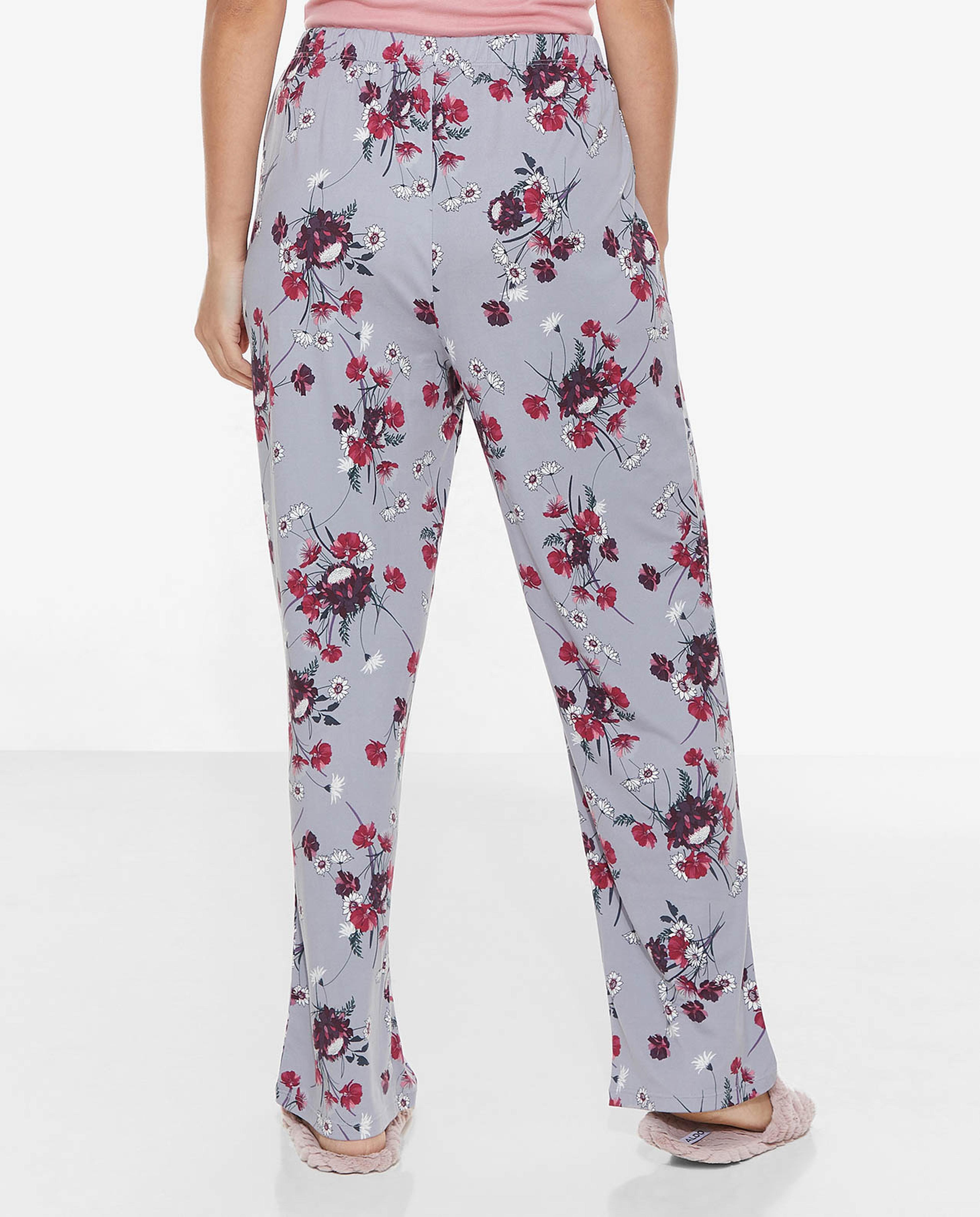 Floral Printed Lounge Pants with Elasticated Waist